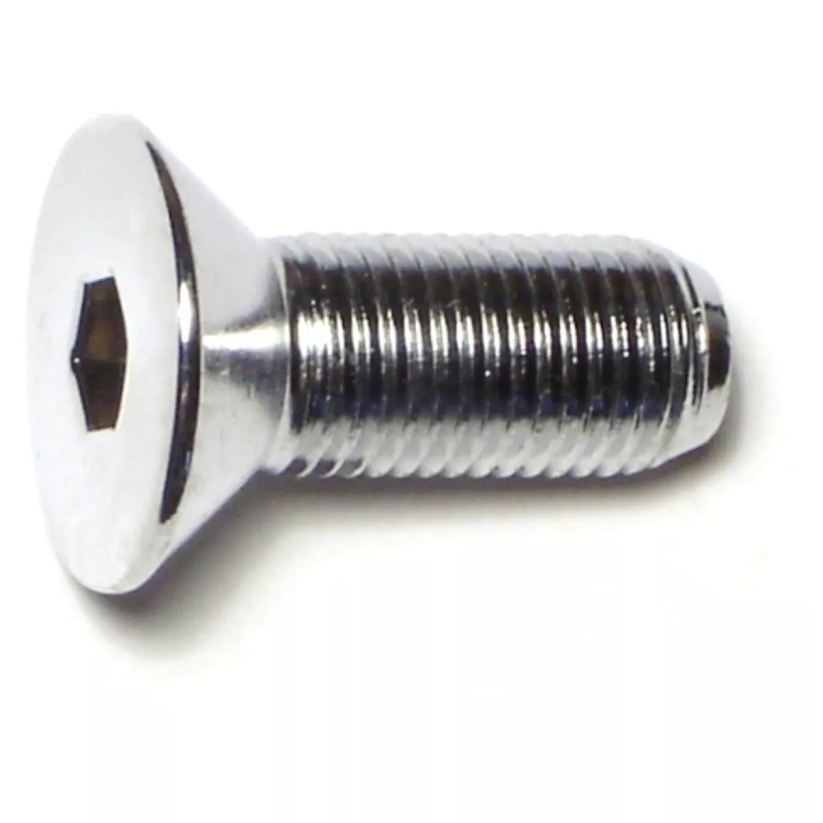 Midwest Fastener 3/8 In.-24 x 1 In. Chrome Plated Grade 8 Steel Fine Thread Flat Head Socket Cap Screws (8 Ct.)