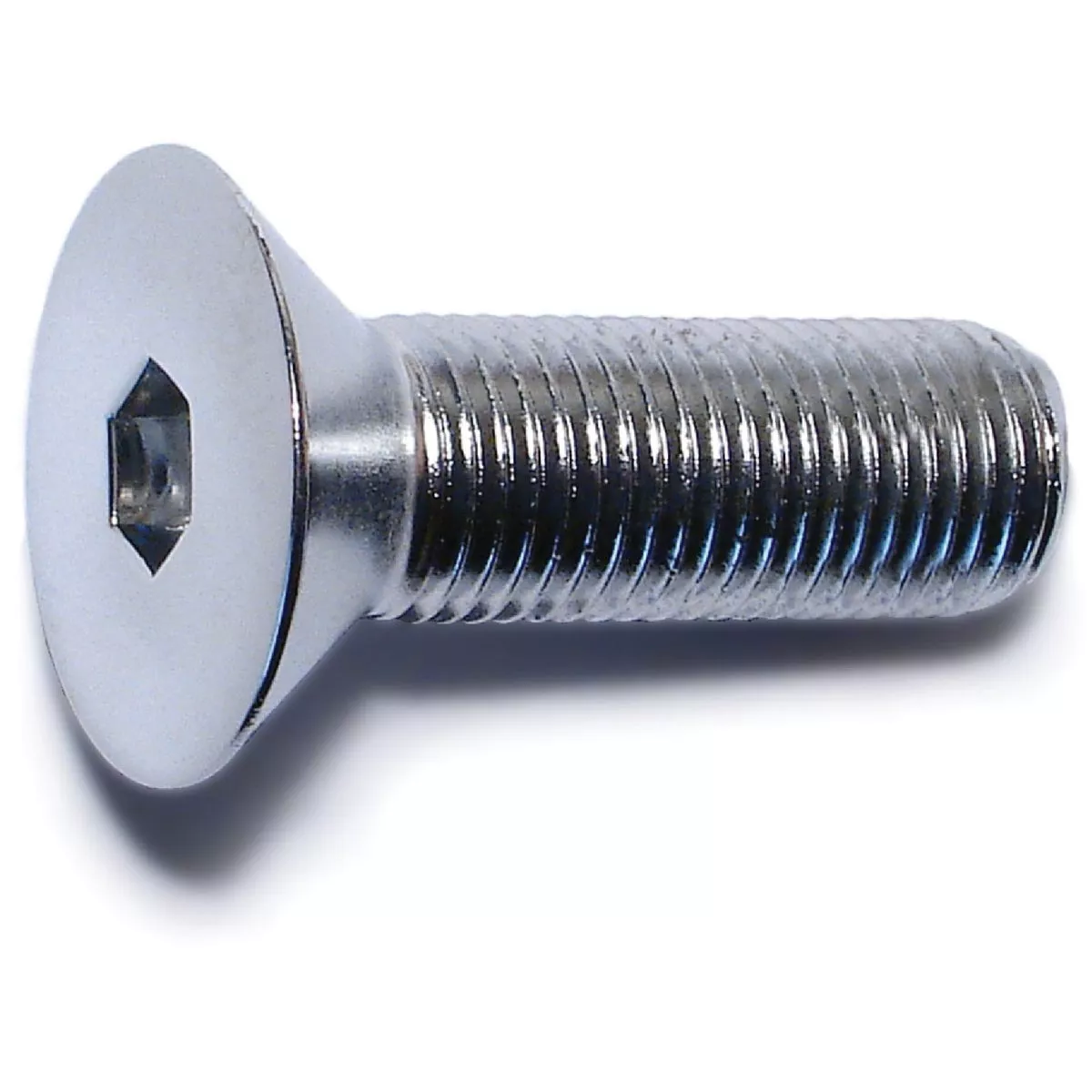Midwest Fastener 3/8 In.-24 x 1-1/4 In. Chrome Plated Steel Fine Thread Flat Head Socket Cap Screws (6 Ct.)-