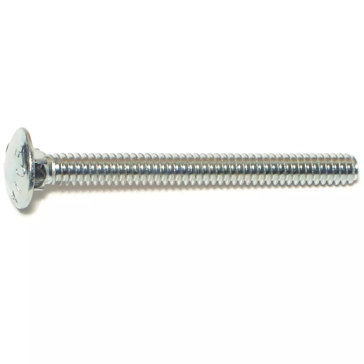 Midwest Fastener 3/16-24 x 2 In. Zinc Plated Grade 2 / A307 Steel Coarse Thread Carriage Bolt