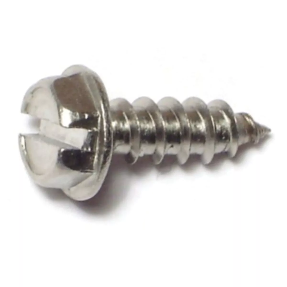 Midwest Fastener #8 x 1/2 In. Zinc Plated Steel Slotted Hex Washer Head Sheet Metal Screws (12 Ct.)-
