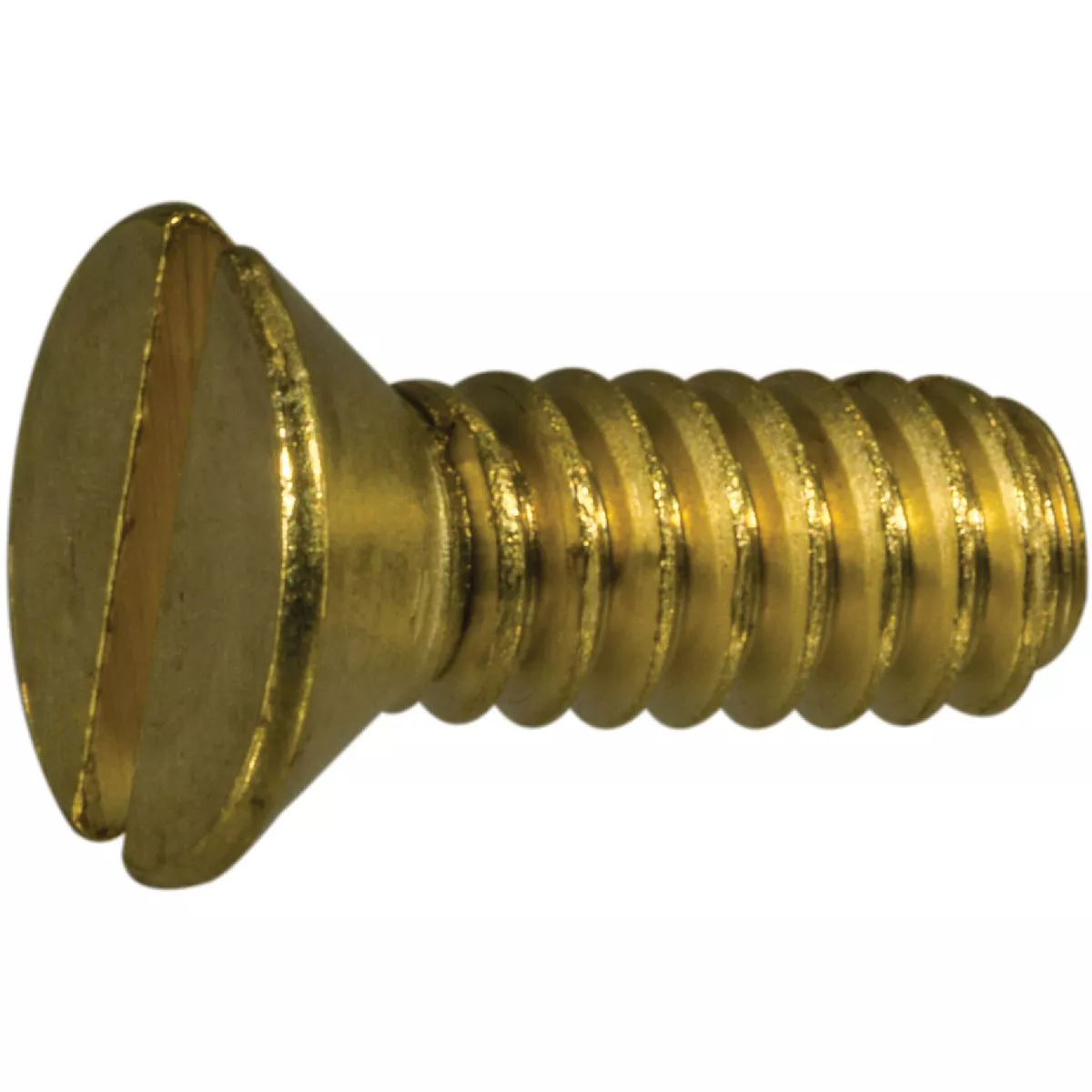 Midwest Fastener #10-24 x 1/2 In. Brass Coarse Thread Slotted Flat Head Machine Screws