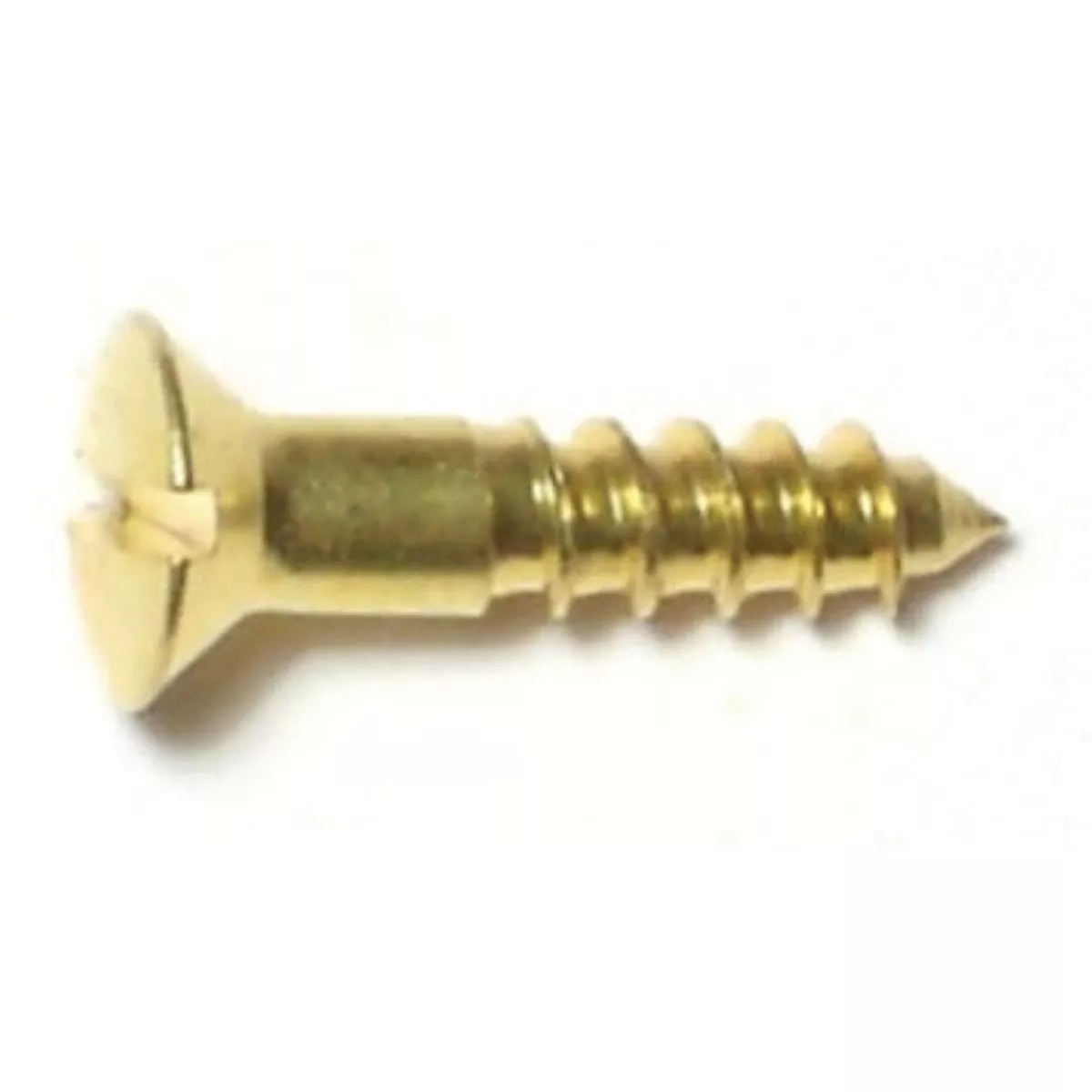 Midwest Fastener #4 x 1/2 In. Brass Slotted Oval Head Wood Screws (12 Ct.)- - photo 2