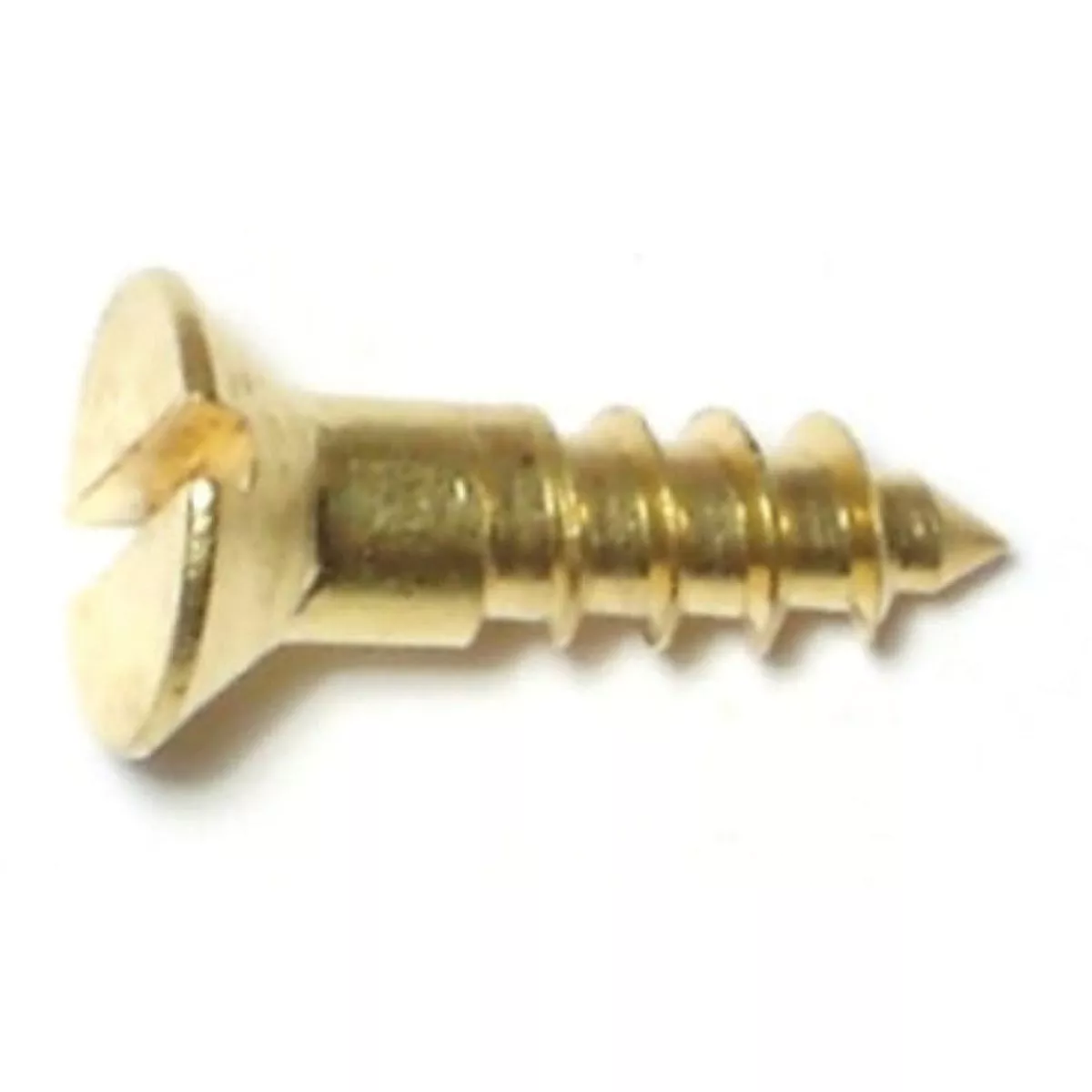 Midwest Fastener #6 x 1/2 In. Brass Slotted Oval Head Wood Screws (12 Ct.)