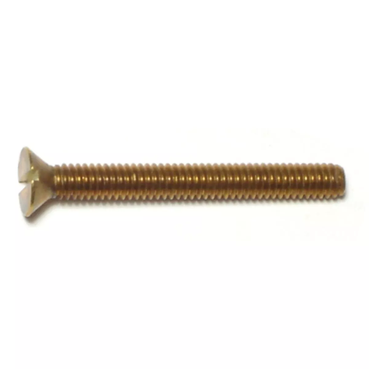 Midwest Fastener #8-32 x 1-1/2 In. Brass Coarse Thread Slotted Flat Head Machine Screws (12 Ct.)-