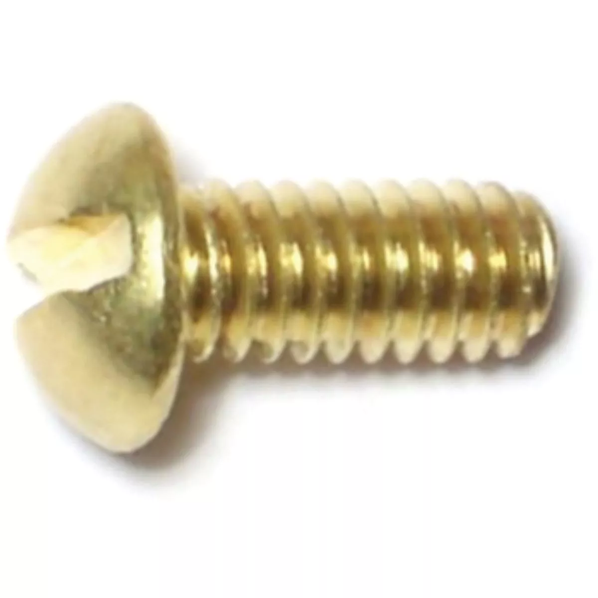 Midwest Fastener #8-32 x 3/8 In. Brass Coarse Thread Slotted Round Head Machine Screws