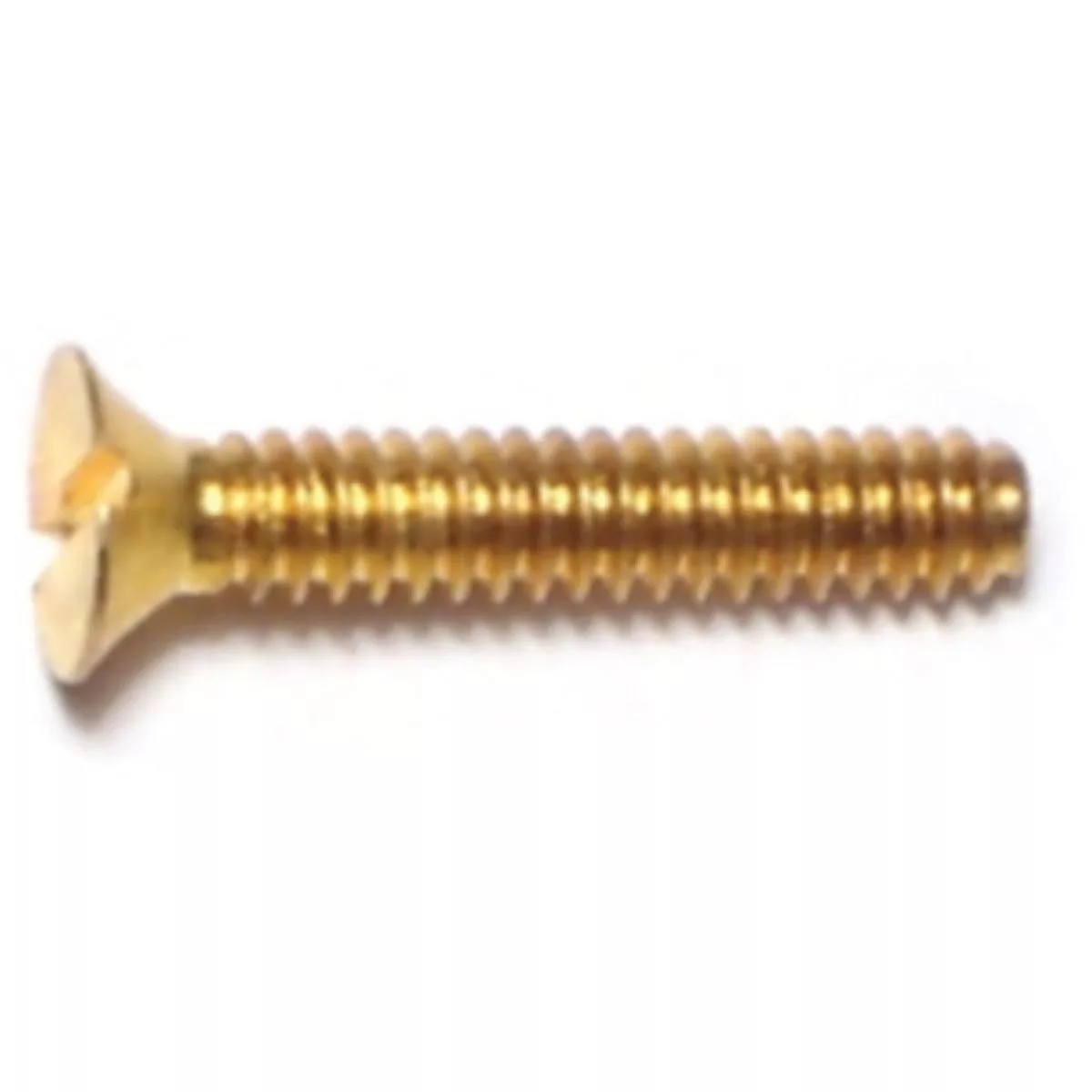 Midwest Fastener #6-32 x 3/4 In. Brass Coarse Thread Slotted Flat Head Machine Screws (12 Ct.)-