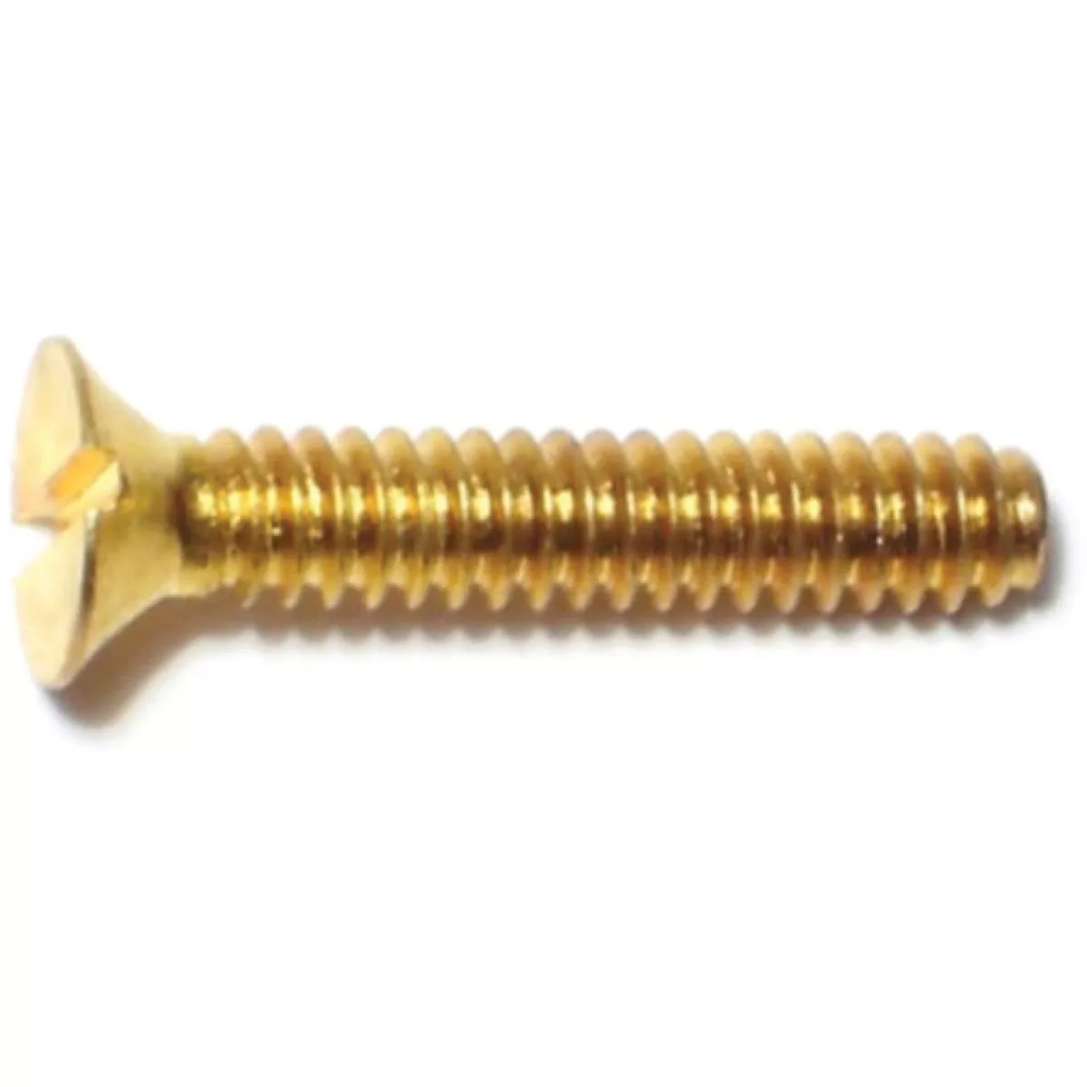 Midwest Fastener #6-32 x 1 In. Brass Coarse Thread Slotted Flat Head Machine Screws