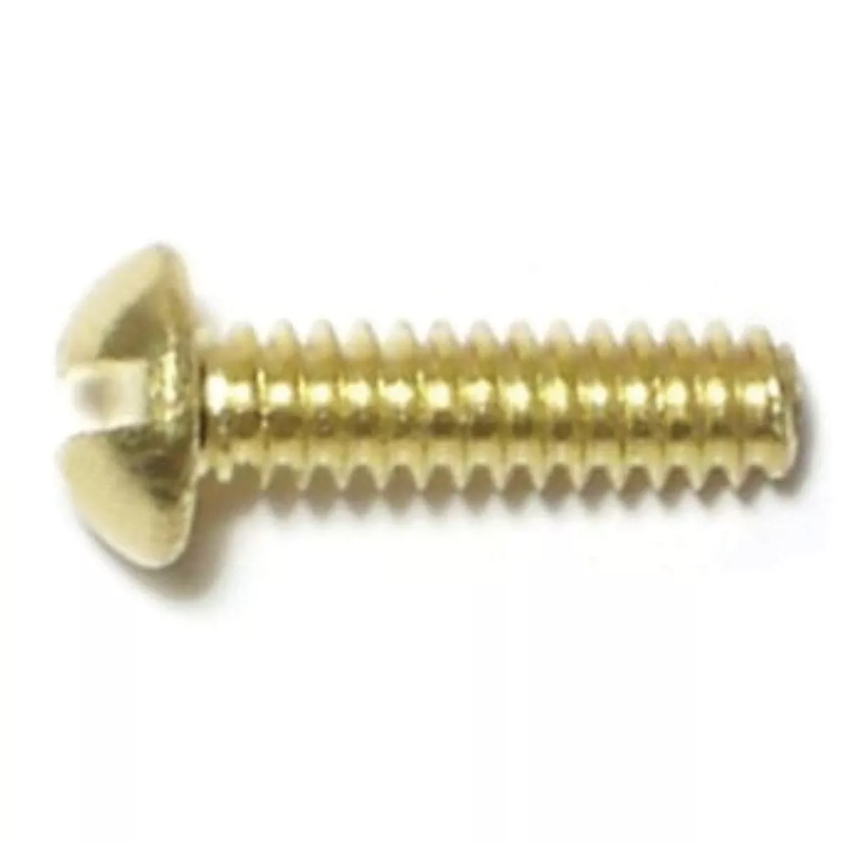 Midwest Fastener #6-32 x 1/2 In. Brass Coarse Thread Slotted Round Head Machine Screws