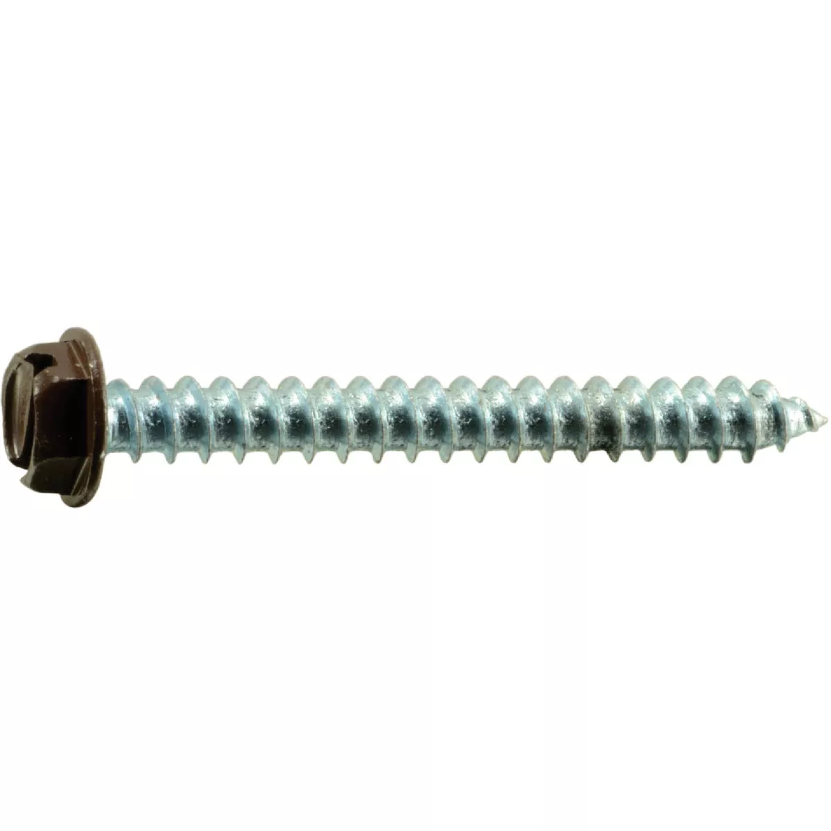 Midwest Fastener #8 x 1-1/2 In. Brown Painted Steel Slotted Hex Washer Head Sheet Metal Screws (10 Ct.)