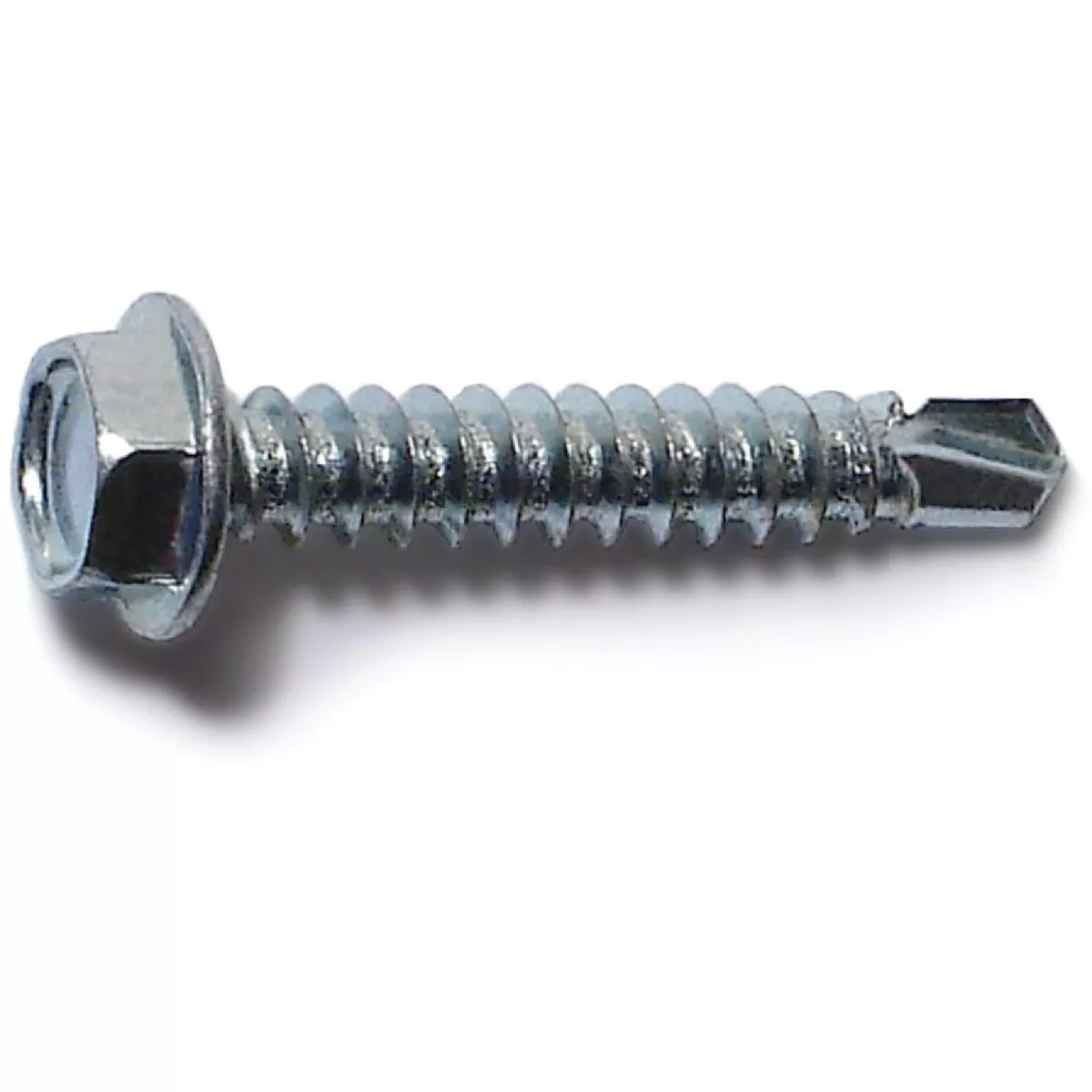 Midwest Fastener #8-18 x 1 In. Zinc Plated Steel Hex Washer Head Self-Drilling Screws (10 Ct.)