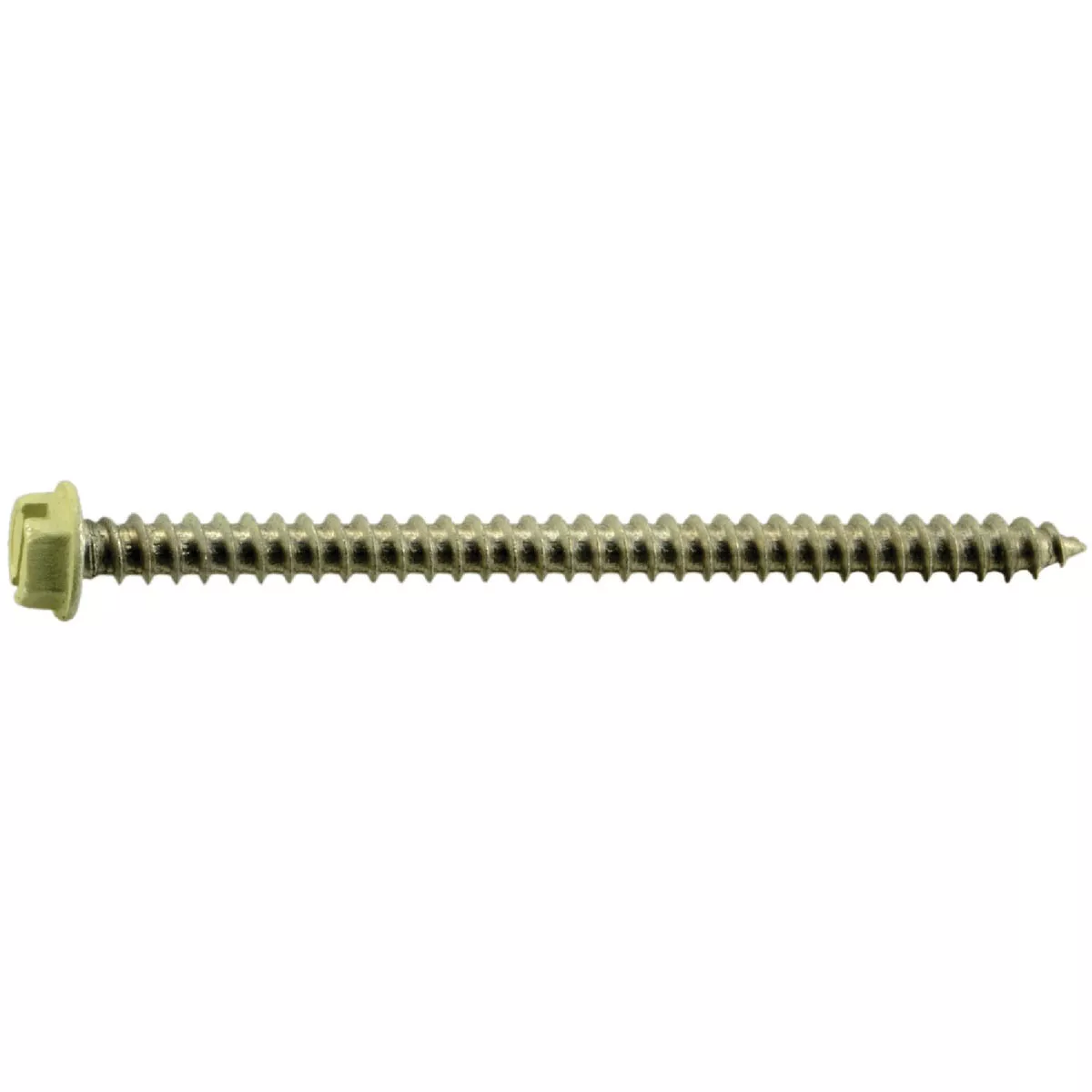 Midwest Fastener #8 x 2-1/2 In. Beige Painted 18-8 Stainless Steel Hex Washer Head Sheet Metal Screws