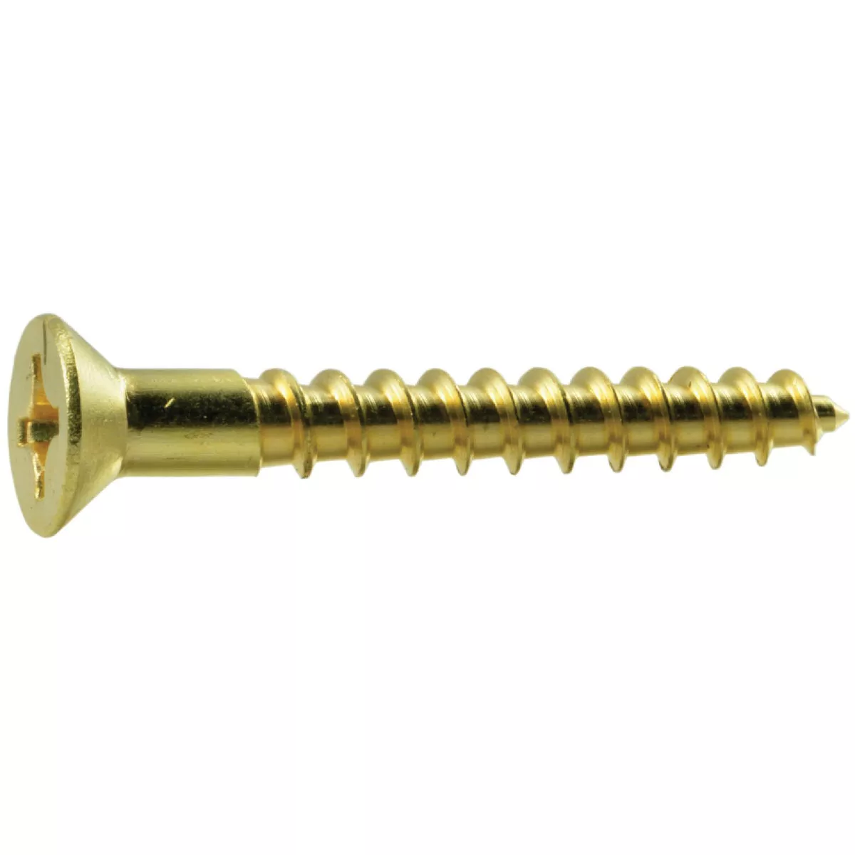 Midwest Fastener #10 x 1-1/2 In. Brass Phillips Flat Head Wood Screws - photo 2