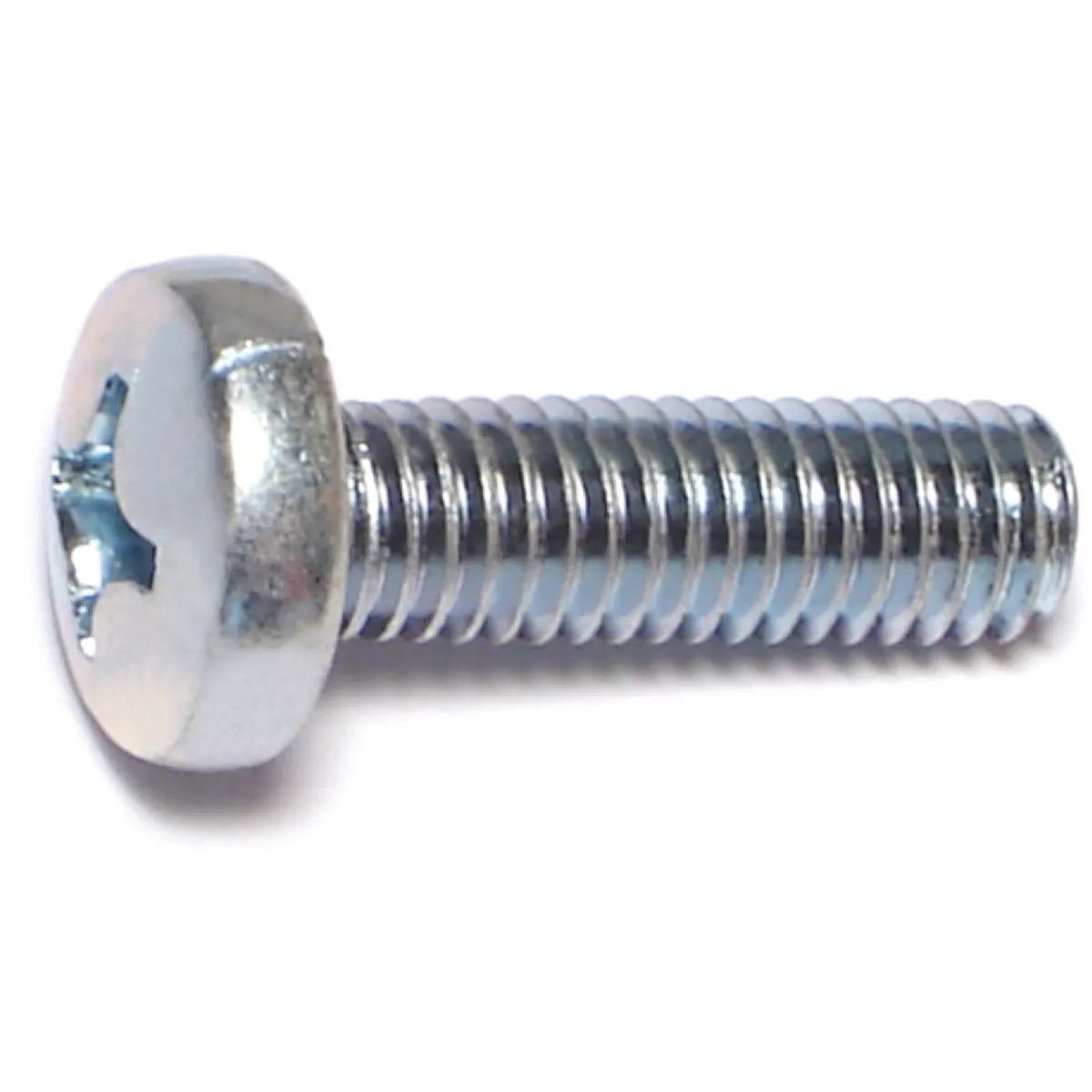 Midwest Fastener 6mm-1.0 x 20mm Zinc Plated Class 4.8 Steel Coarse Thread Phillips Pan Head Machine Screws