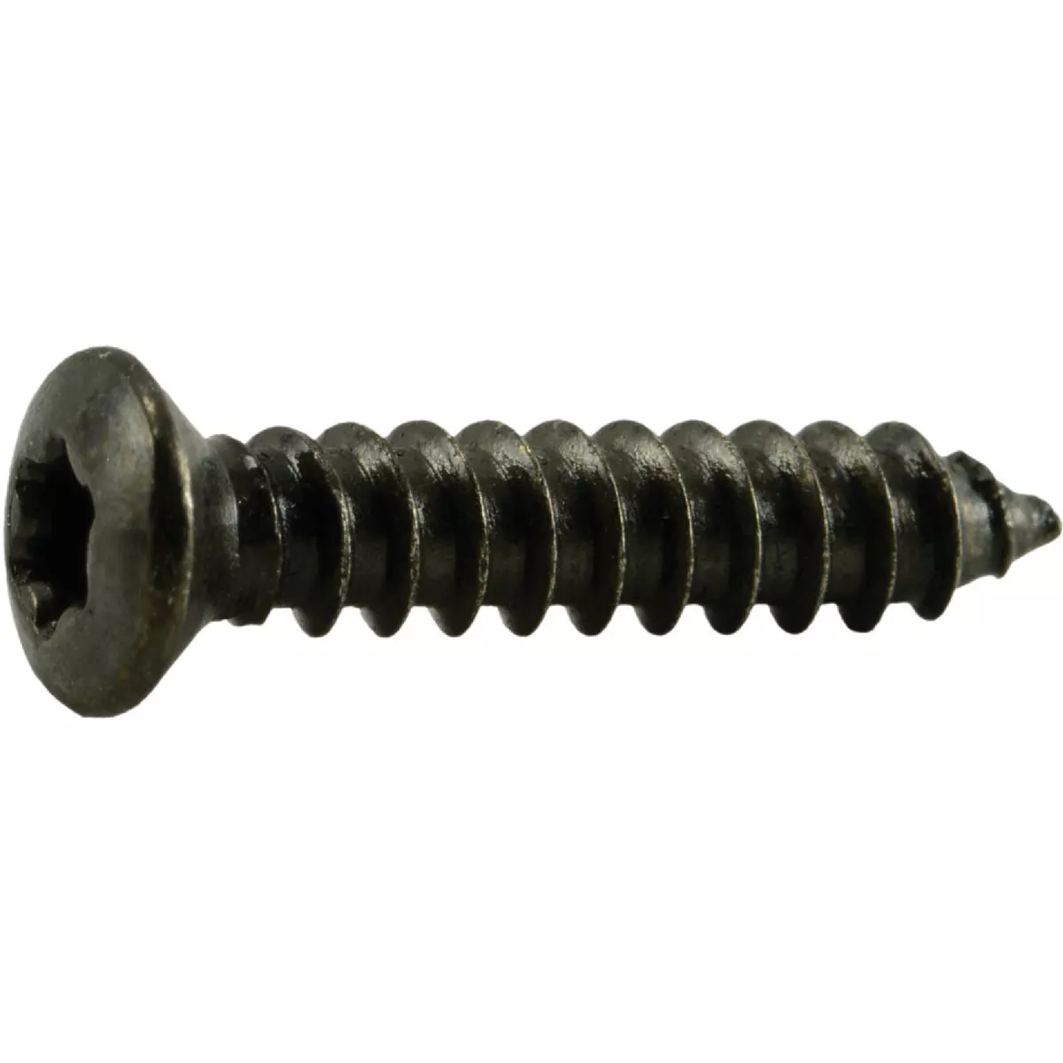 Midwest Fastener 4.2mm x 20mm Black Oxide Steel Star Drive Oval Head Sheet Metal Screws