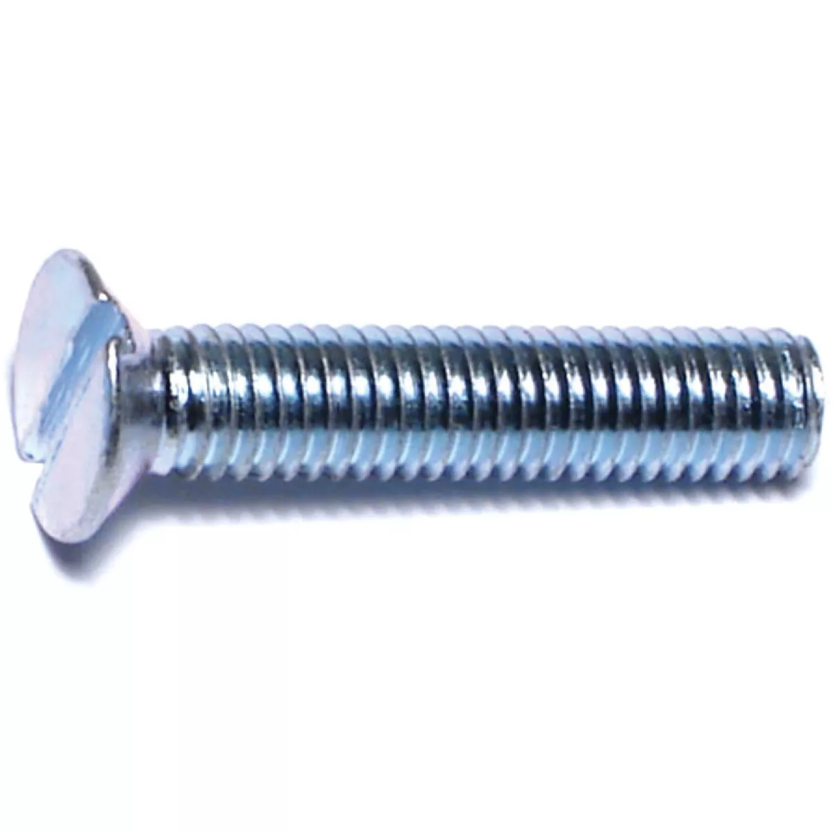 Midwest Fastener 5mm-0.8 x 25mm Zinc Plated Class 4.8 Steel Coarse Thread Slotted Flat Head Machine Screws (10 Ct.)