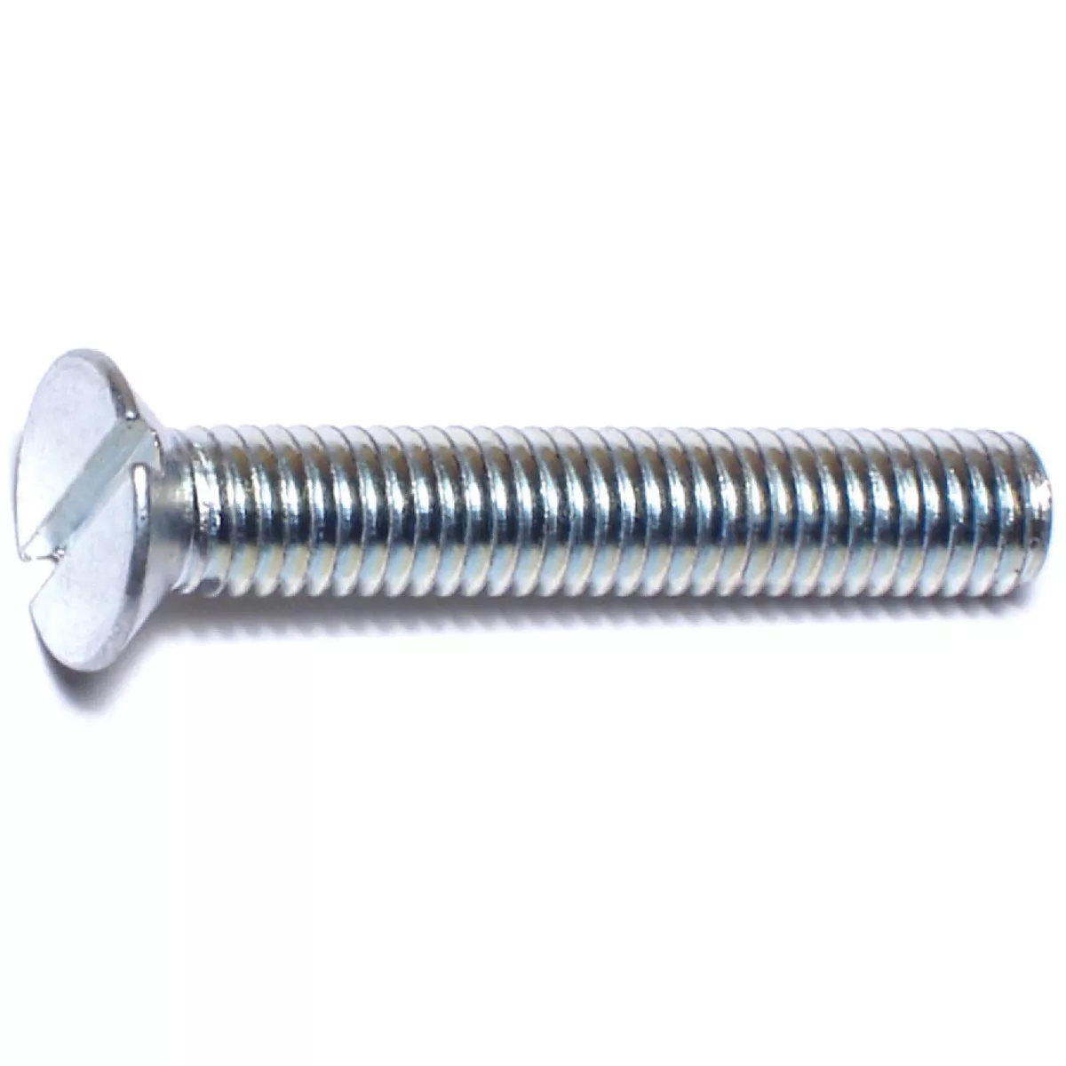 Midwest Fastener 5mm-0.8 x 30mm Zinc Plated Class 4.8 Steel Coarse Thread Slotted Flat Head Machine Screws (10 Ct.)-