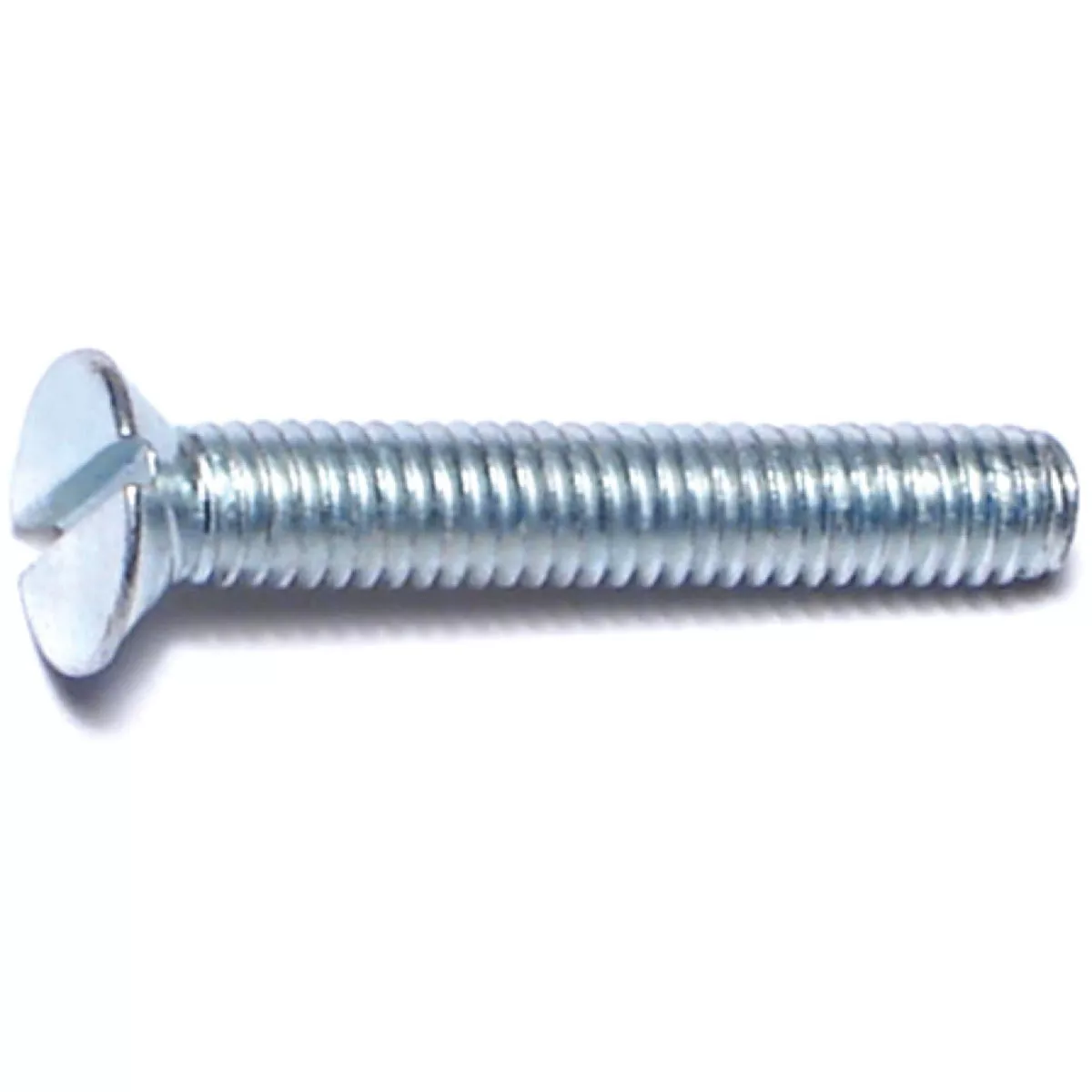 Midwest Fastener 4mm-0.7 x 25mm Zinc Plated Class 4.8 Steel Coarse Thread Slotted Flat Head Machine Screws (12 Ct.)