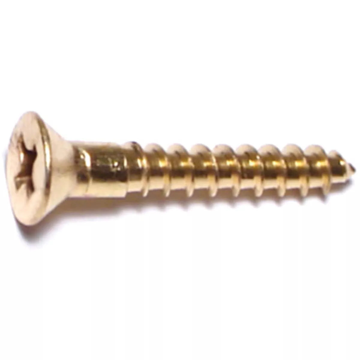 Midwest Fastener #6 x 7/8 In. Brass Phillips Flat Head Wood Screws (10 Ct.)