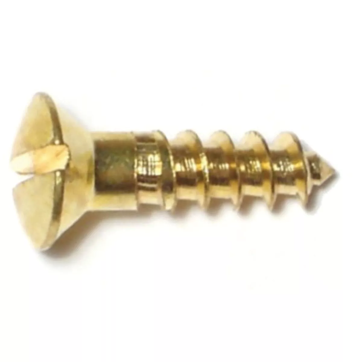Midwest Fastener #8 x 5/8 In. Brass Slotted Oval Head Wood Screws - photo 2