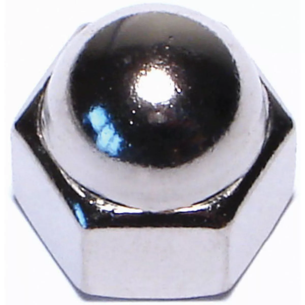 Midwest Fastener 3/8 In.-24 Nickel Plated Steel Fine Thread Acorn Cap Nuts (10 Ct.)-