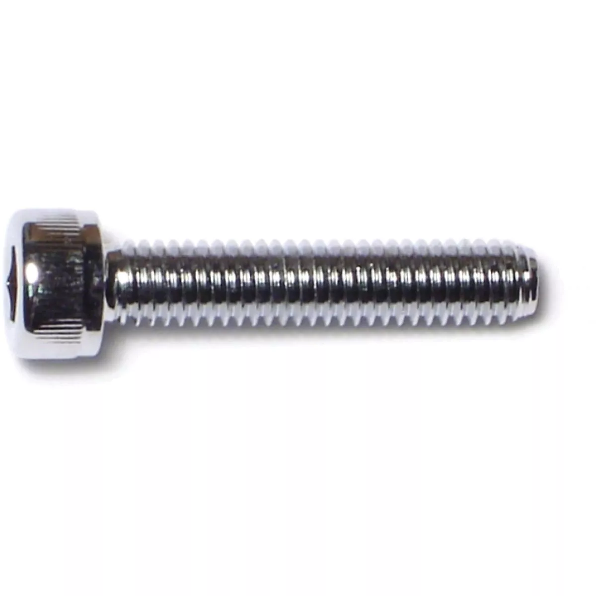 Midwest Fastener 6mm-1.0 x 30mm Chrome Plated Class 12.9 Steel Coarse Thread Knurled Head Hex Socket Cap Screws (8 Ct.)
