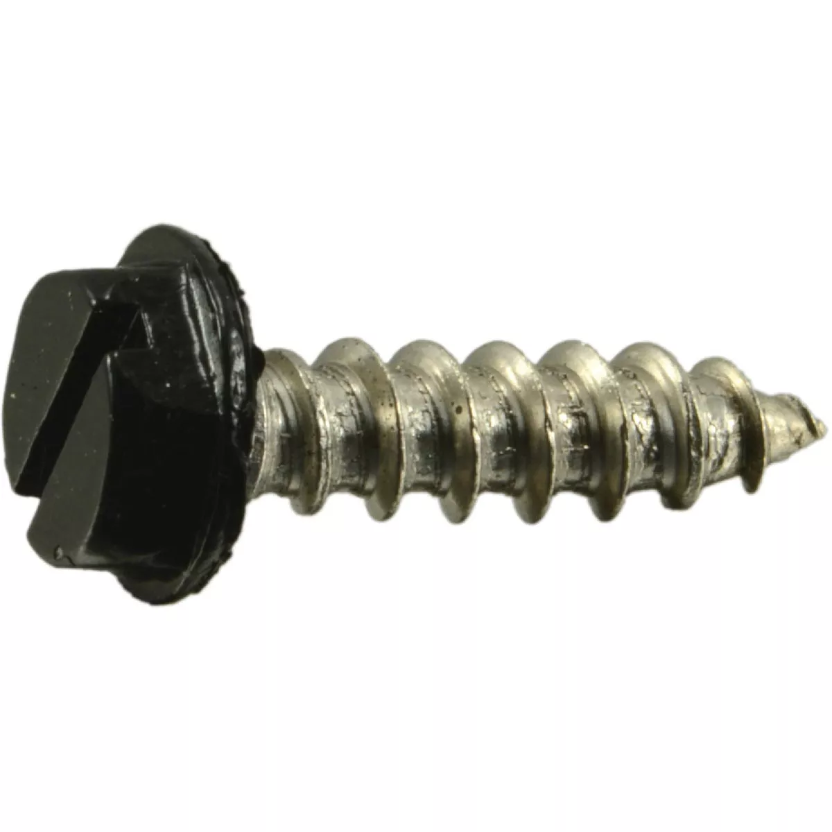 Midwest Fastener #10 x 3/4 In. Black Painted 18-8 Stainless Steel Hex Washer Head Sheet Metal Screws (12 Ct.)