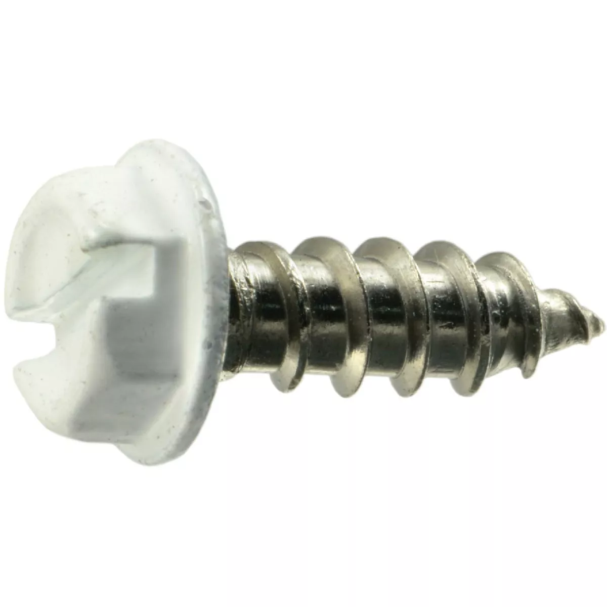 Midwest Fastener #8-14 x 1/2 In. White Painted 18-8 Stainless Steel Hex Washer Head Sheet Metal Screws (12 Ct.)