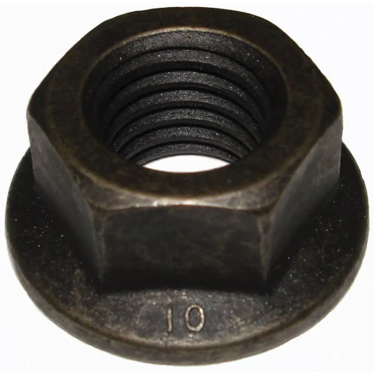Midwest Fastener 14mm-2.0 Black Phosphate Class 10 Steel Coarse Thread Flange Nuts (10 Ct.)-