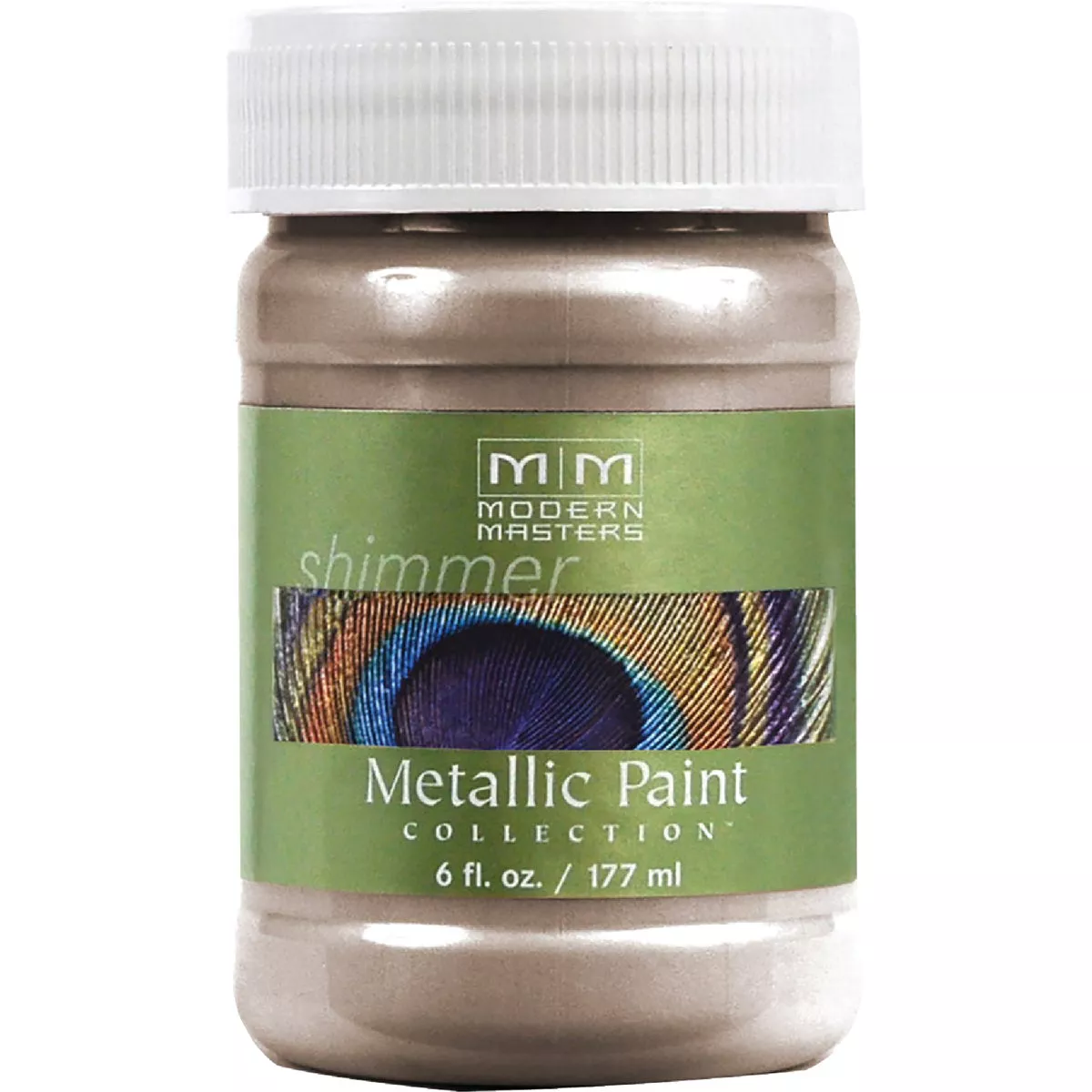 Modern Masters 6 Oz. Warm Silver Shimmer Satin Metallic Paint Collection