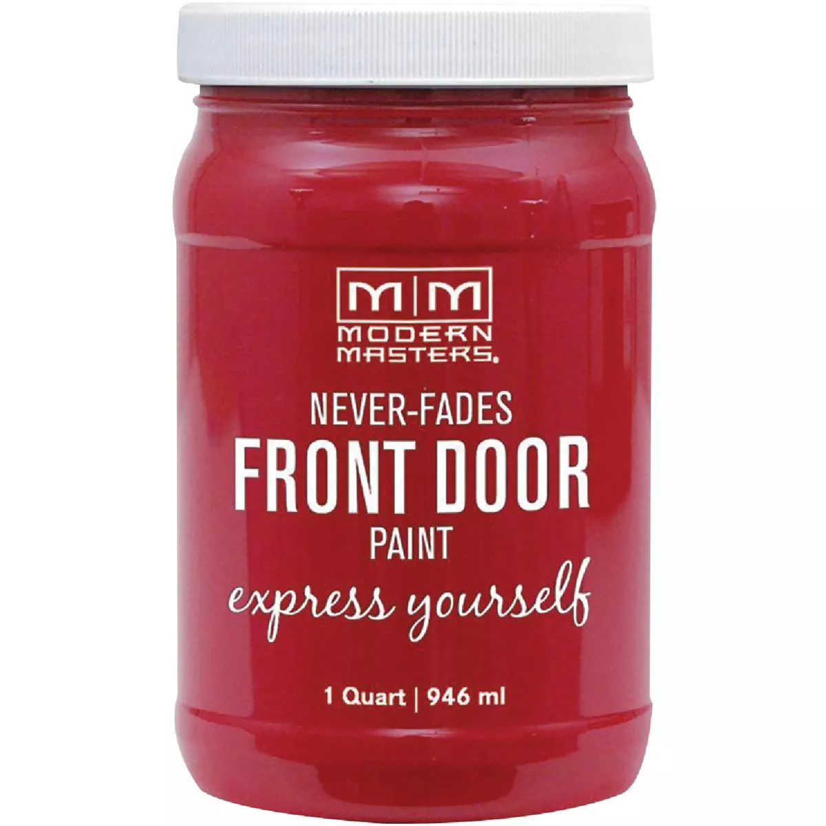Rust-Oleum Modern Masters Satin Front Door Paint, Ambitious Red, 1 Qt