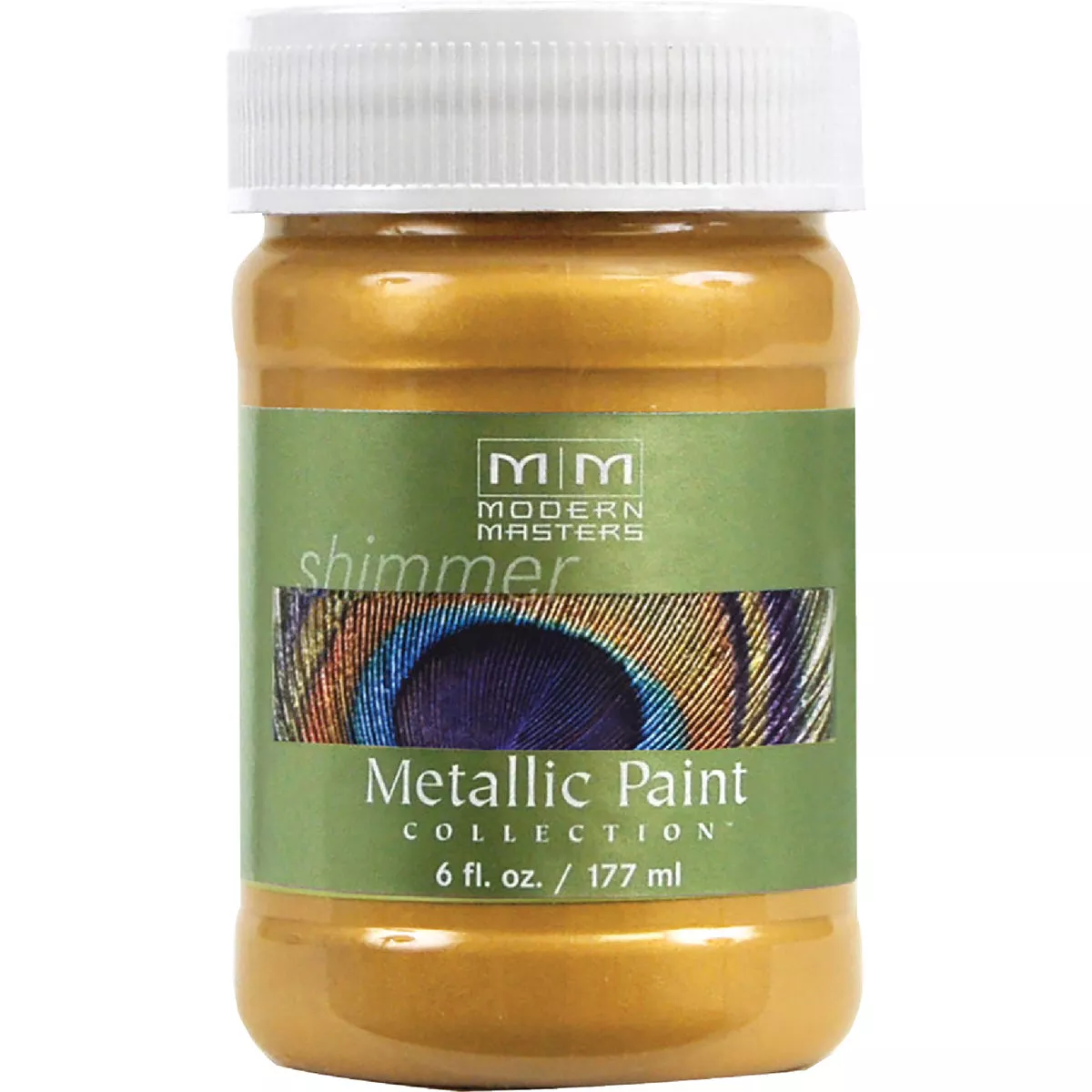 Modern Masters 6 Oz. Pale Gold Shimmer Satin Metallic Paint Collection