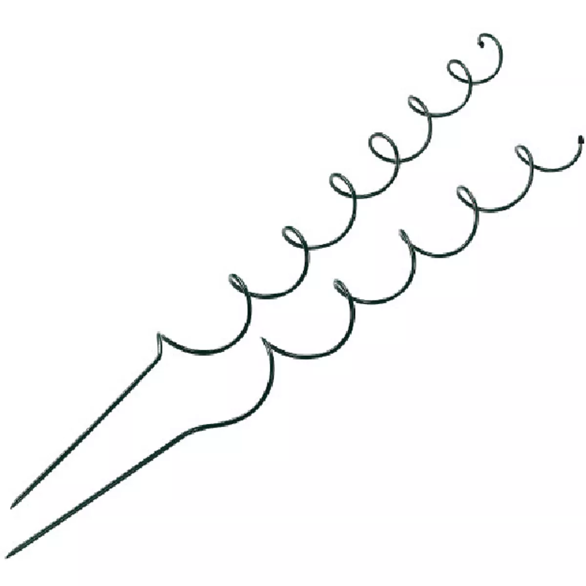 Gardman 48 In. H. x 2 In. Dia. Green Steel Spiral Plant Stake