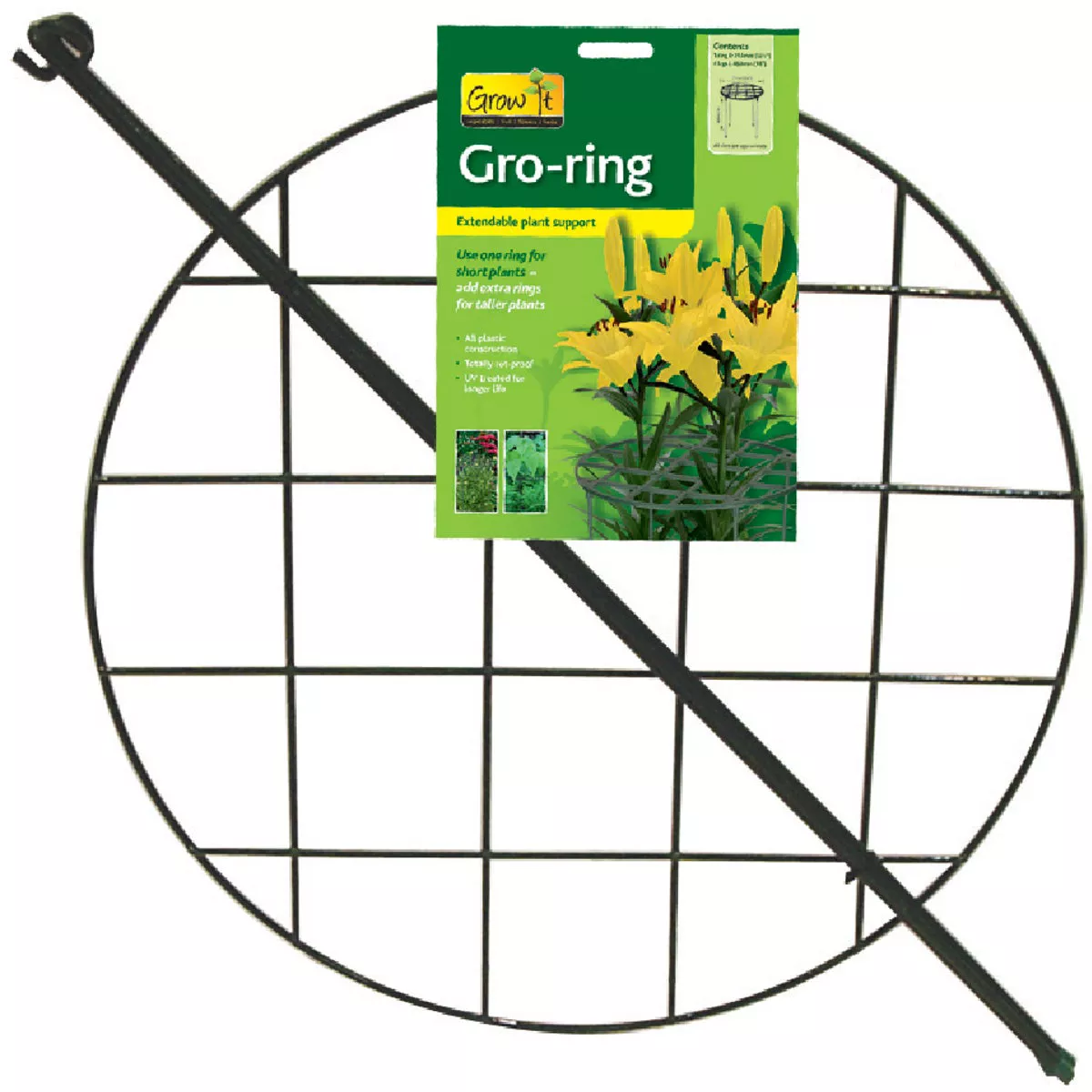 Gardman 12 In. W. x 18.5 In. H. Green Steel Grow Through Plant Support Hoop