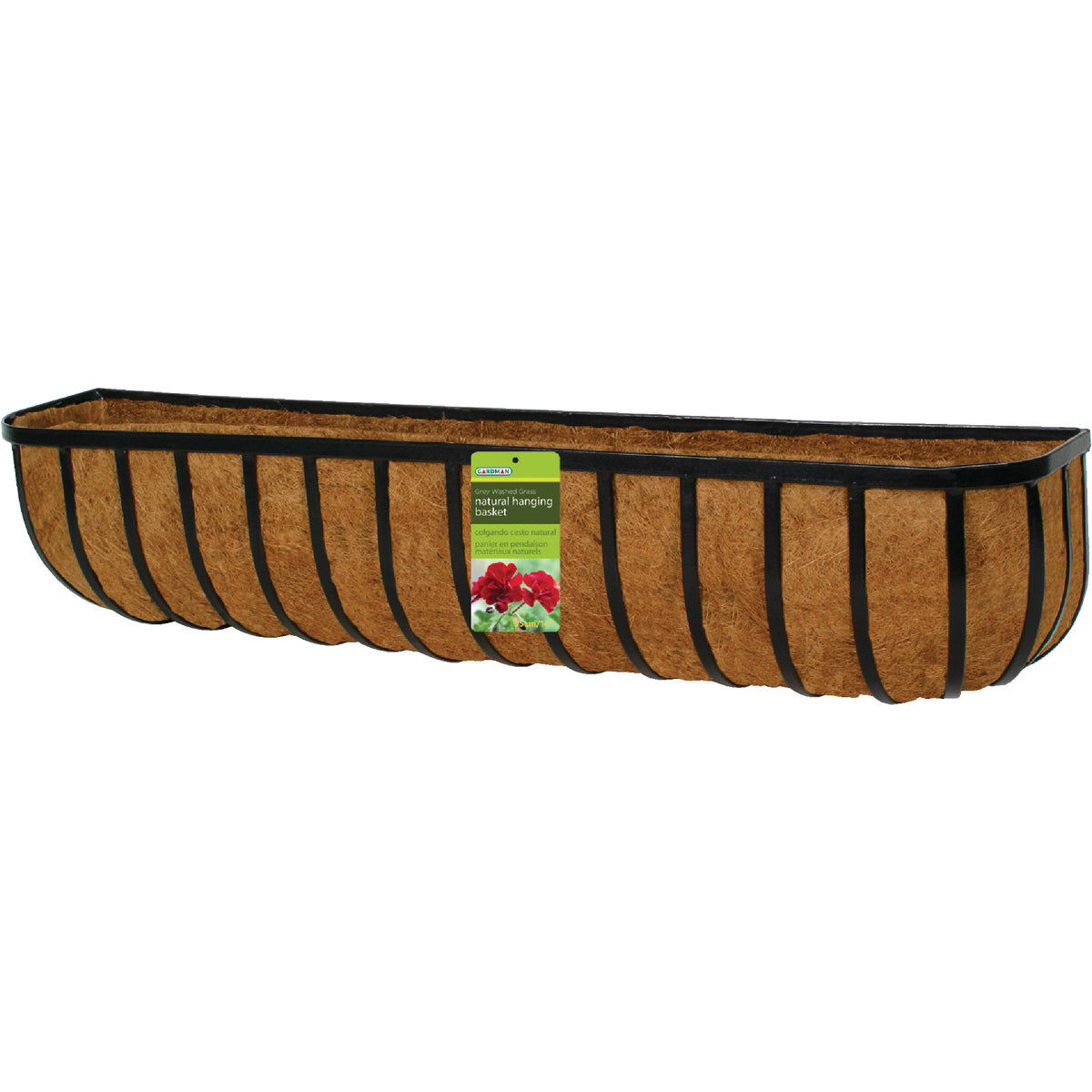 Gardman 48 In. Black Steel Wall Mount Trough Planter Do it Best