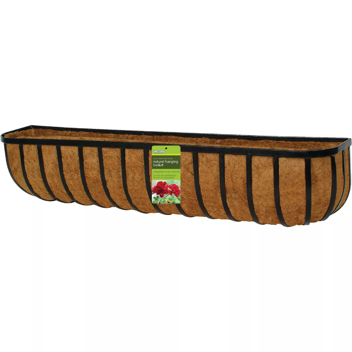 Gardman 48 In. Black Steel Forge Wall Mount Trough Planter