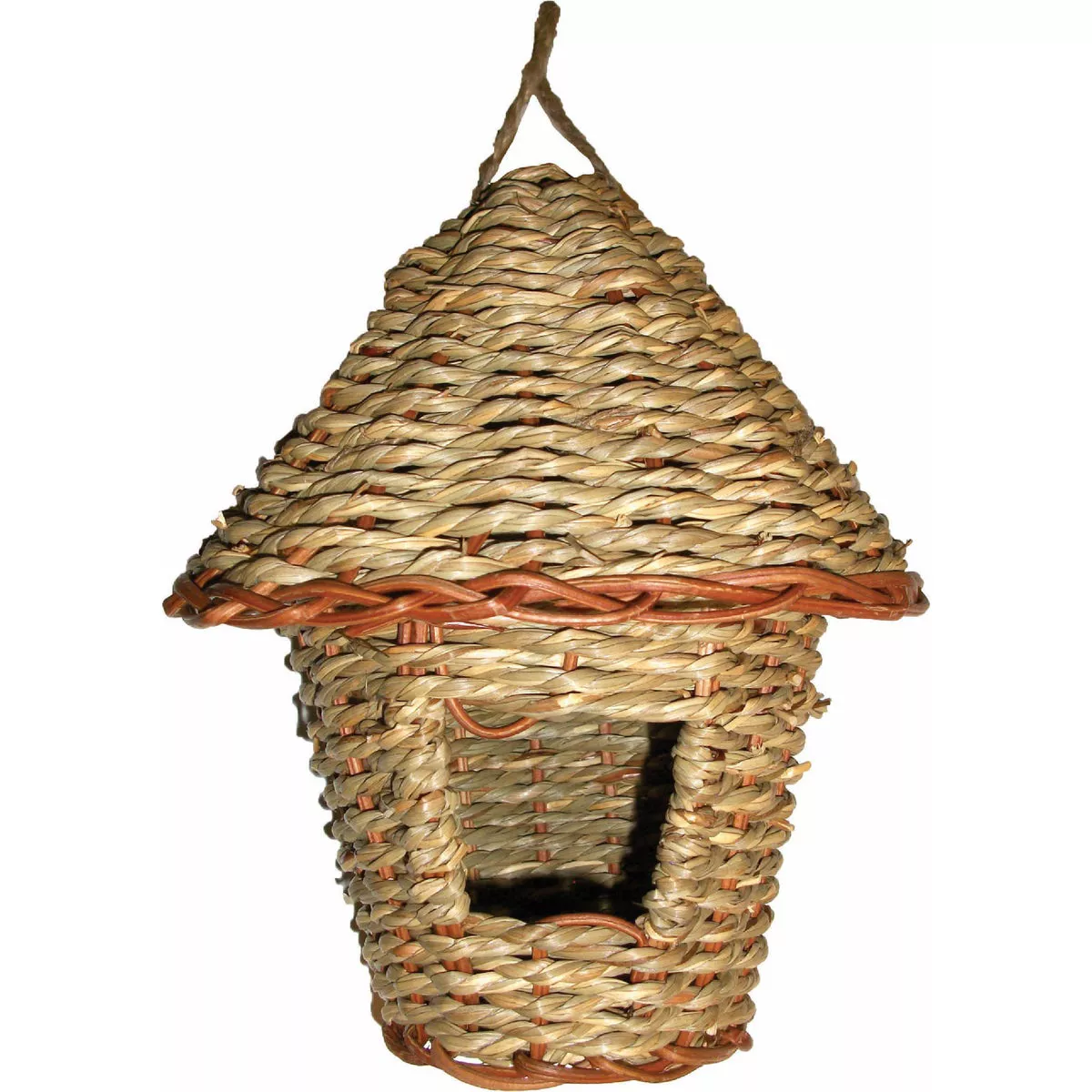 Gardman Roosting Pocket 6 In. W. x 8 In. H. x 6 In. L. Brown Rope Bird House