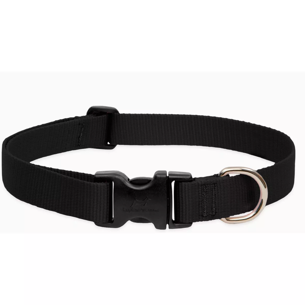 Lupine Adjustable 12 to 20 In. Black Medium to Large Dog Nylon Dog Collar