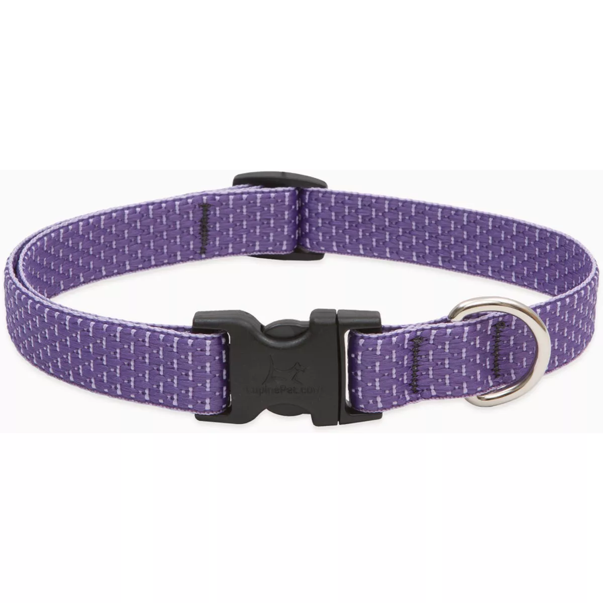 Lupine Lilac Adjustable 9 to 14 In. Small to Medium Dog Eco-Woven Webbing Dog Collar