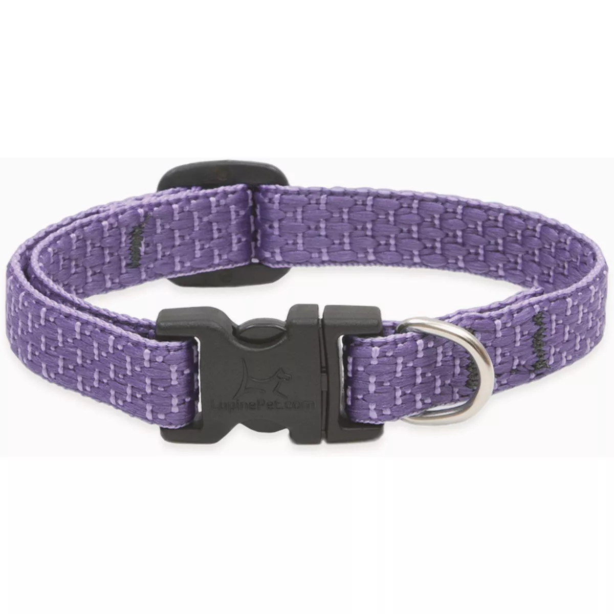 Lupine Lilac Adjustable 8 to 12 In. Puppy & Small Dog Eco-Woven Webbing Dog Collar