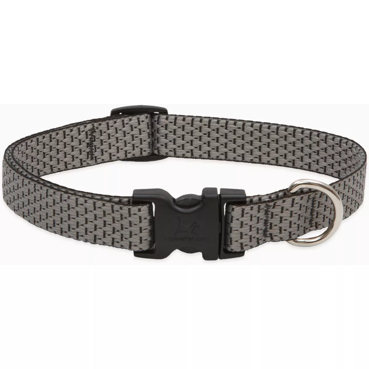 Lupine Granite Adjustable 13 to 22 In. Small to Medium Dog Eco-Woven Webbing Dog Collar-