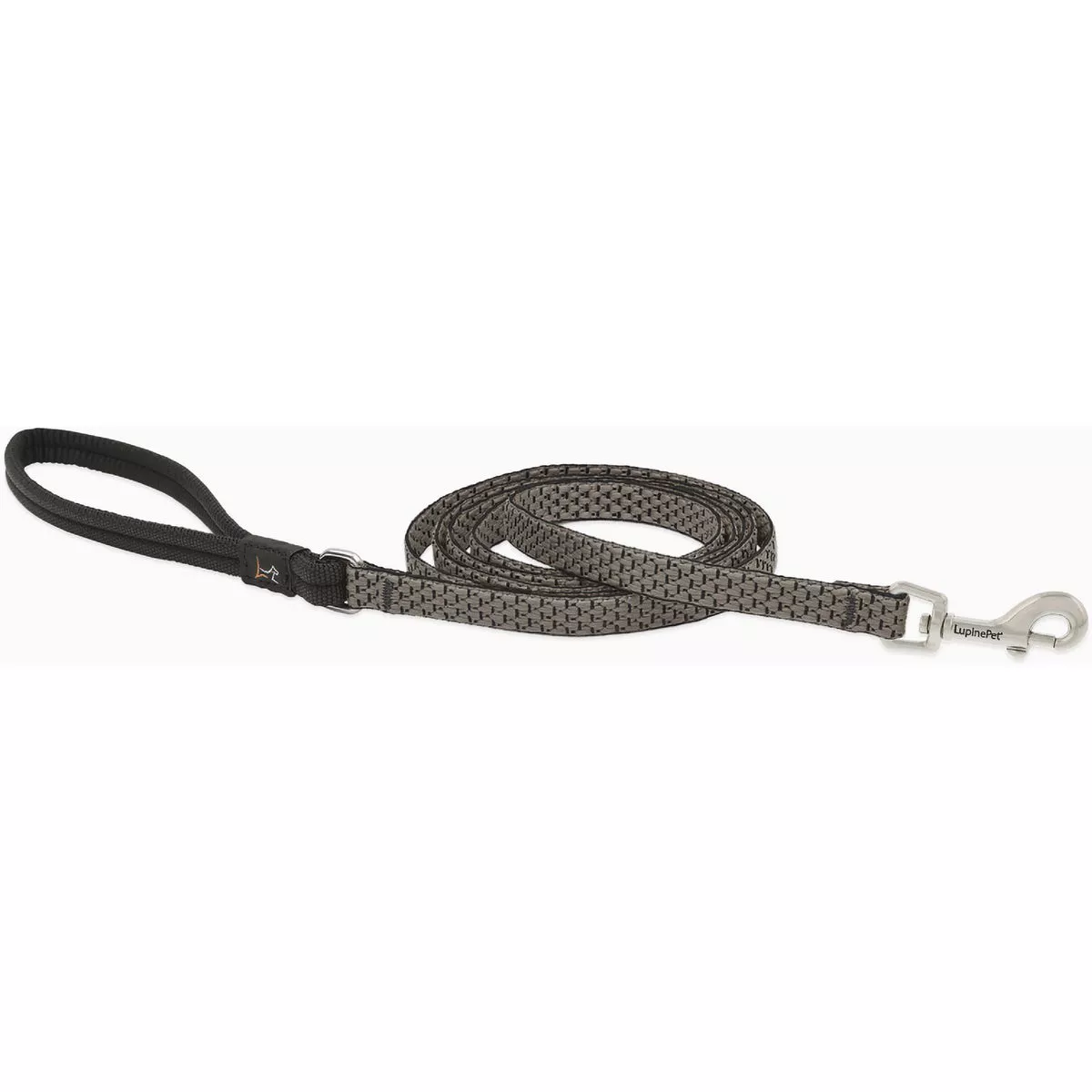 Lupine 1/2 In. x 6 Ft. Eco-Woven Webbing Small Dog Granite Dog Leash