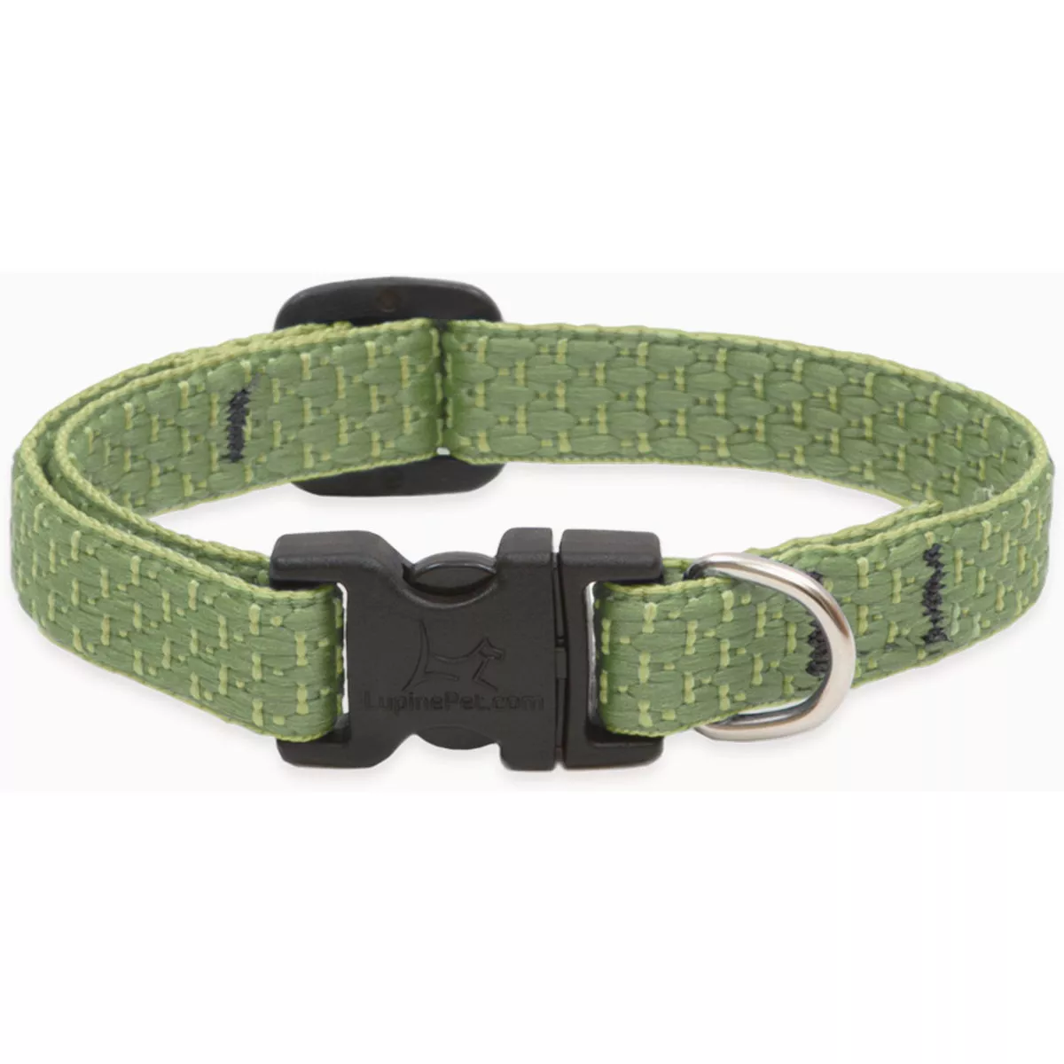 Lupine Moss Adjustable 8 to 12 In. Puppy & Small Dog Eco-Woven Webbing Dog Collar