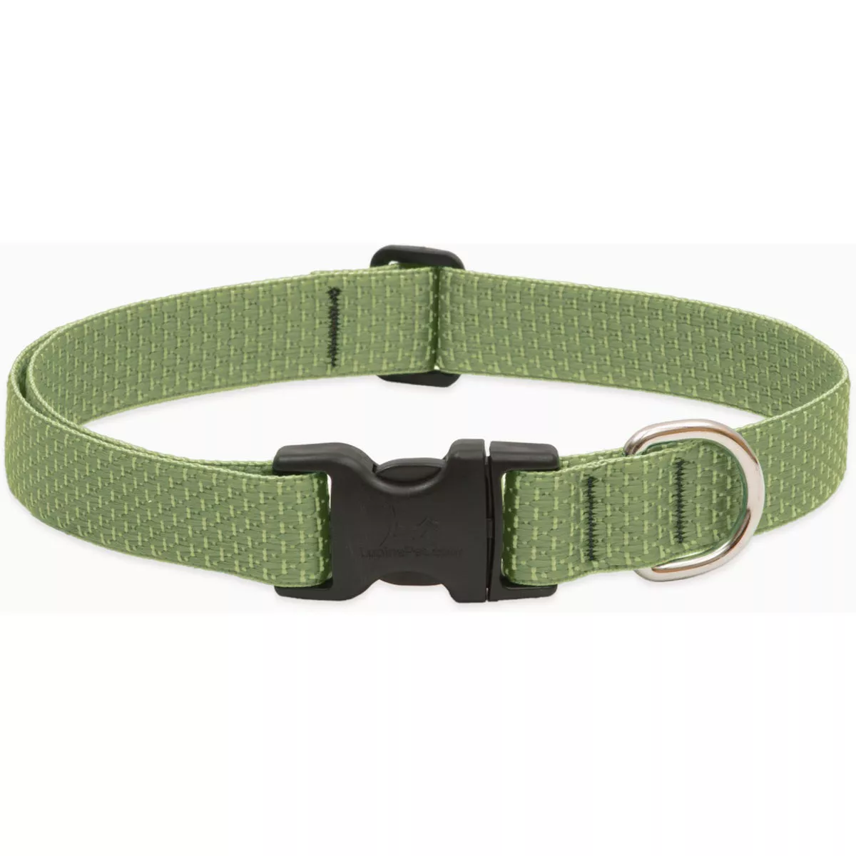 Lupine Moss Adjustable 12 to 20 In. Medium to Large Dog Eco-Woven Webbing Dog Collar-