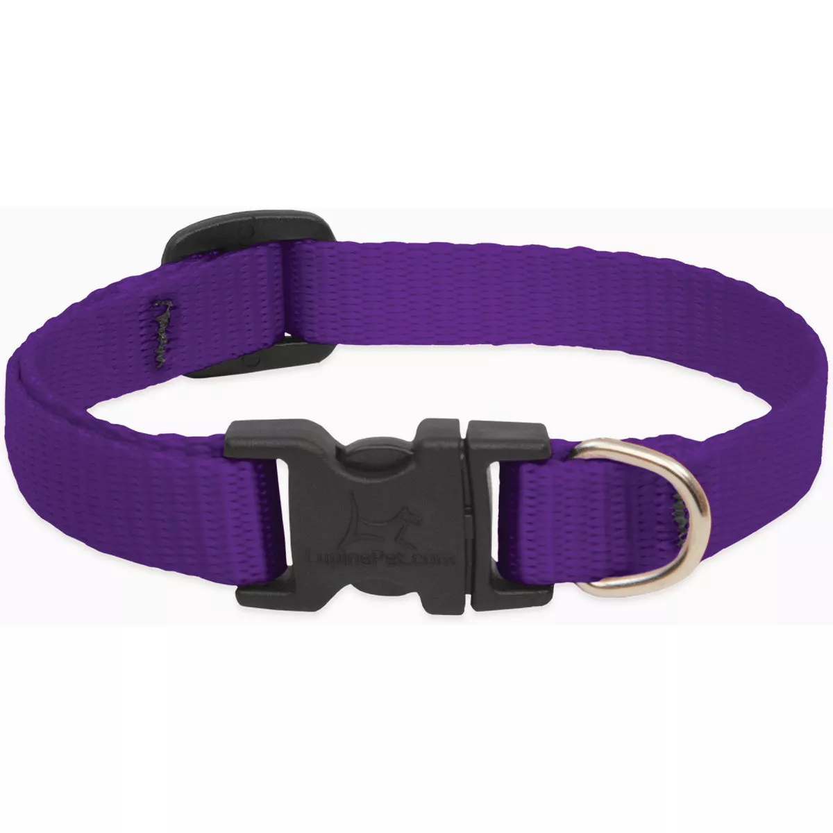Lupine Adjustable 10 to 16 In. Purple Puppy & Small Dog Nylon Dog Collar