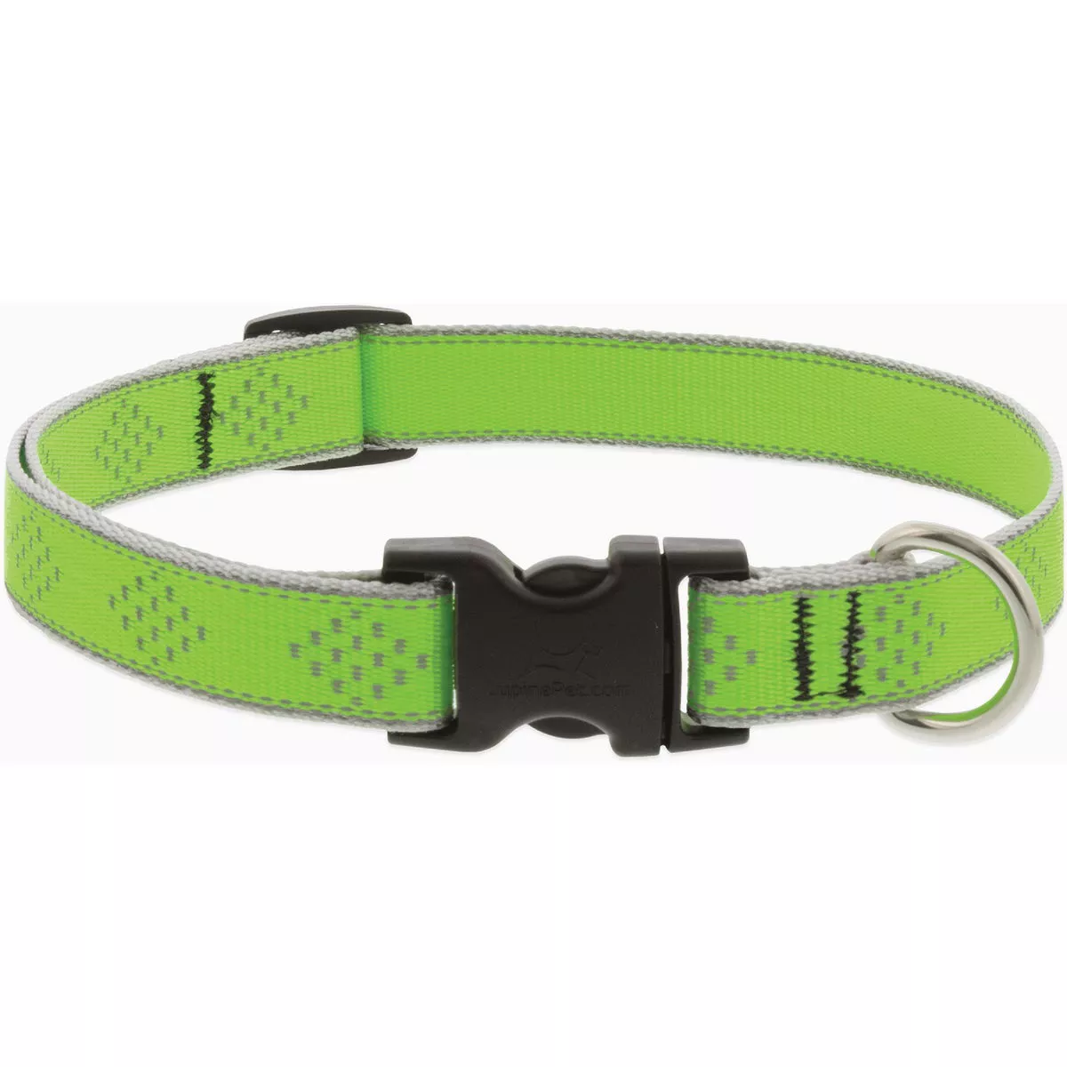 Lupine Reflective 9 to 14 In. Small to Medium Dog Green Diamond Dog Collar