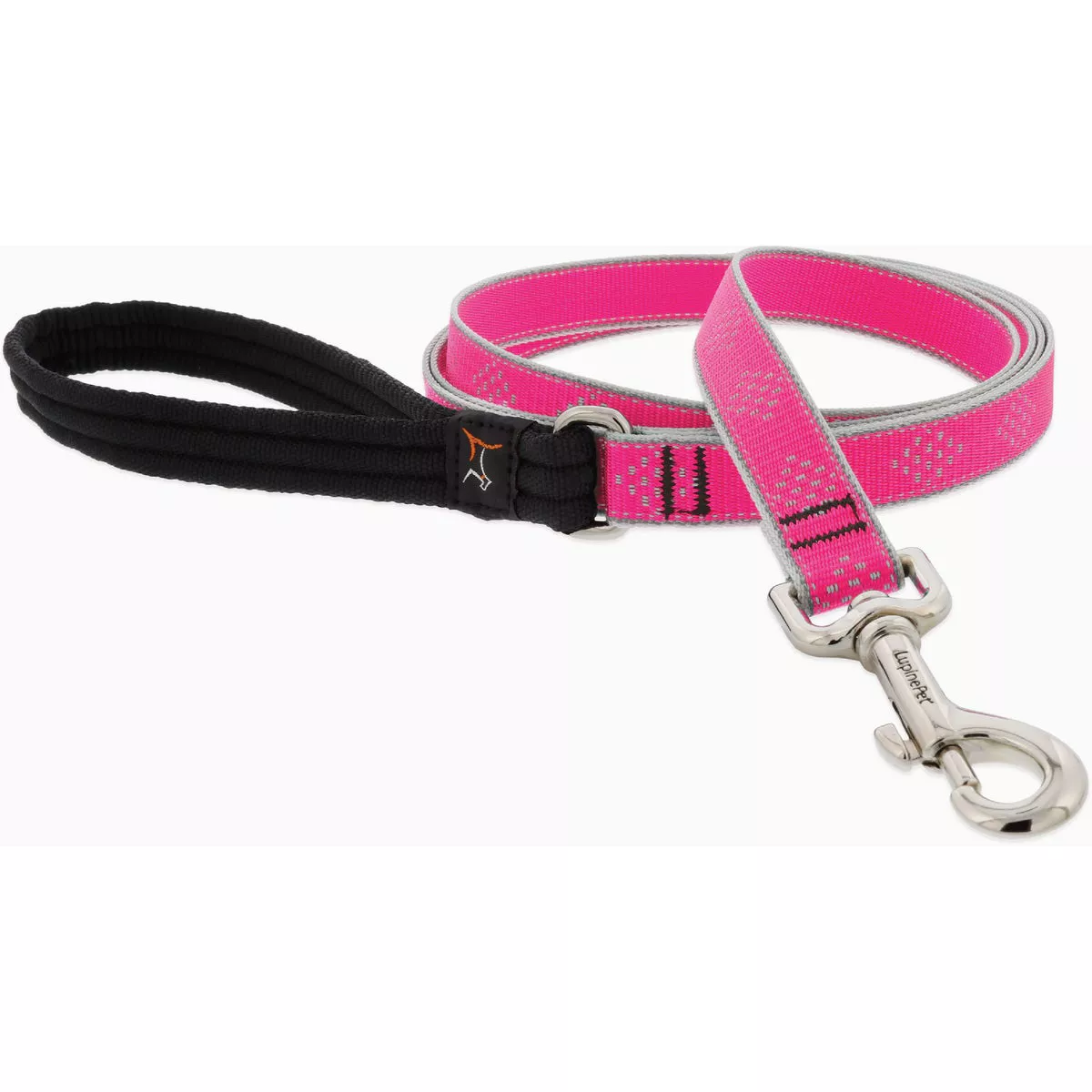 Lupine 3/4 In. x 6 Ft. Reflective Small to Medium Dog Pink Diamond Dog Leash