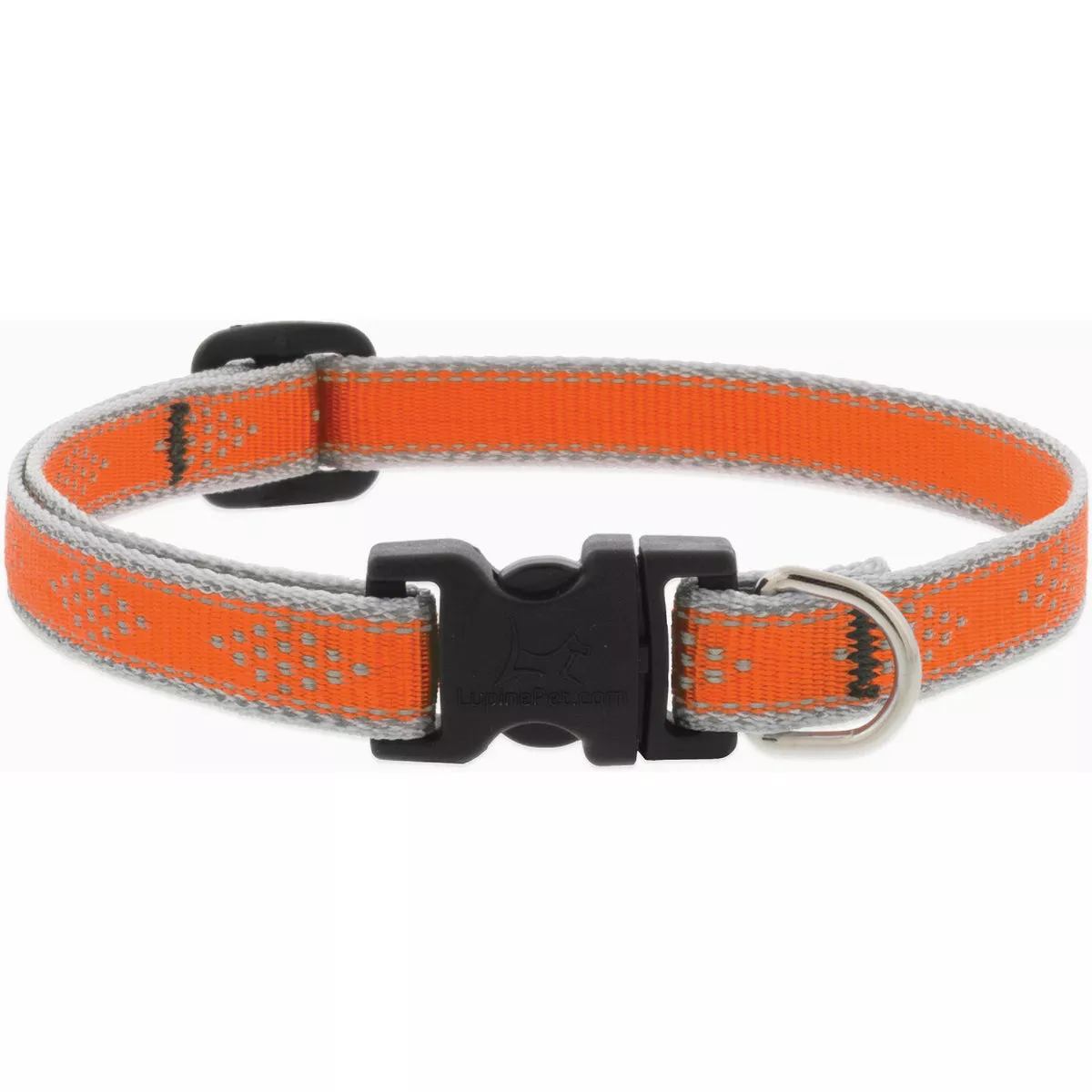 Lupine Reflective 8 to 12 In. Puppy & Small Dog Orange Diamond Dog Collar