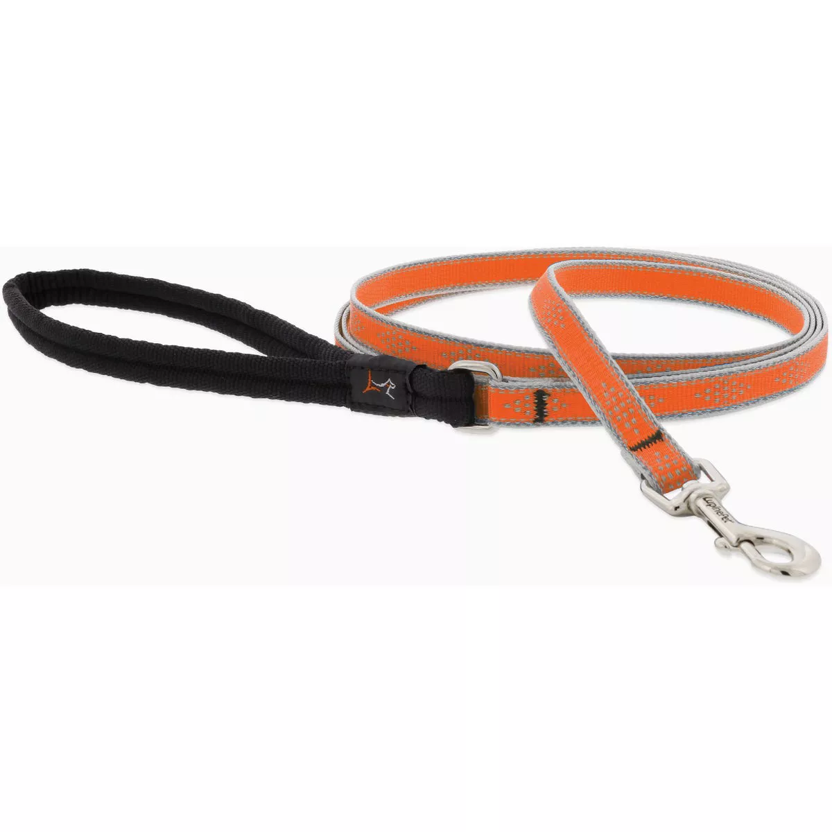 Lupine 1/2 In. x 6 Ft. Reflective Small Dog Orange Diamond Dog Leash