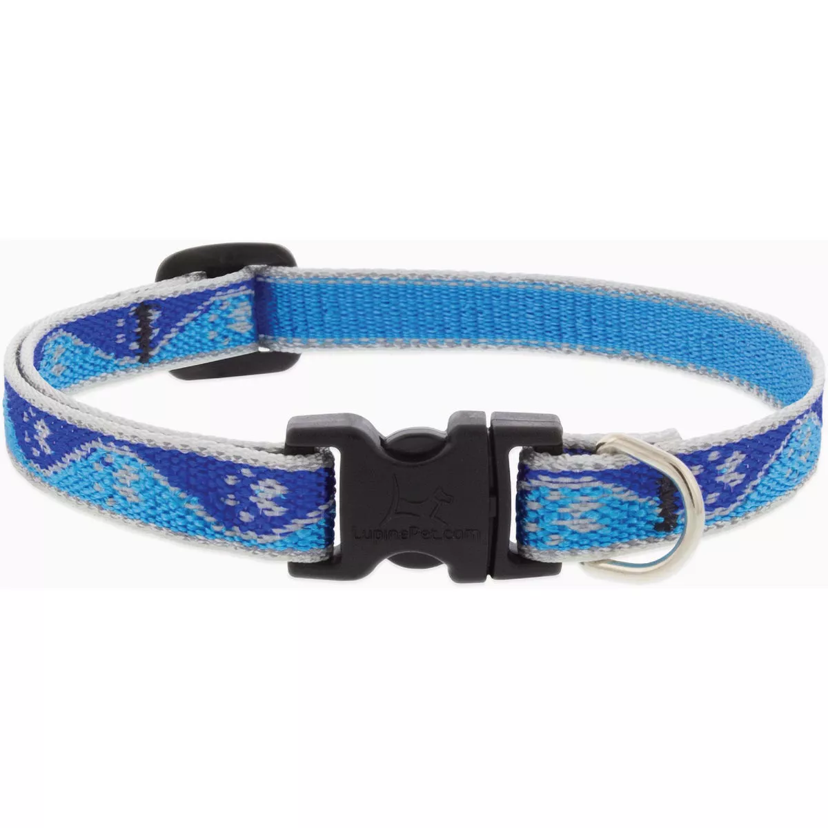 Lupine Reflective 8 to 12 In. Puppy & Small Dog Blue Paws Dog Collar