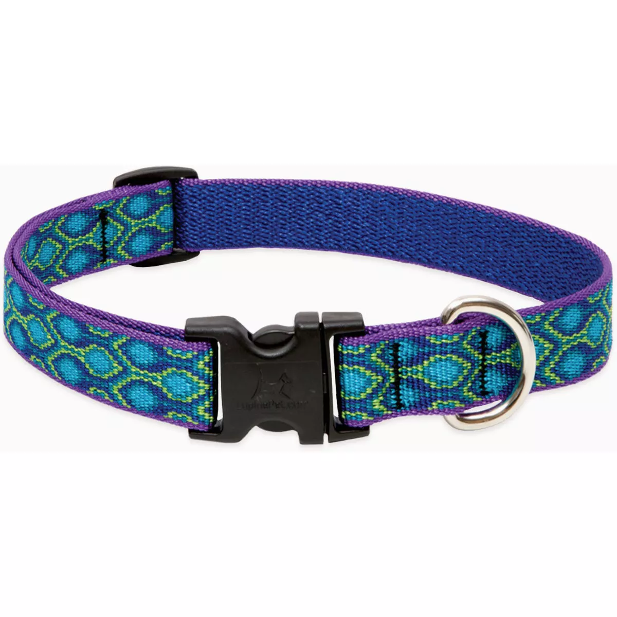 Lupine Adjustable 13 to 22 In. Small to Medium Dog Nylon Rain Song Dog Collar